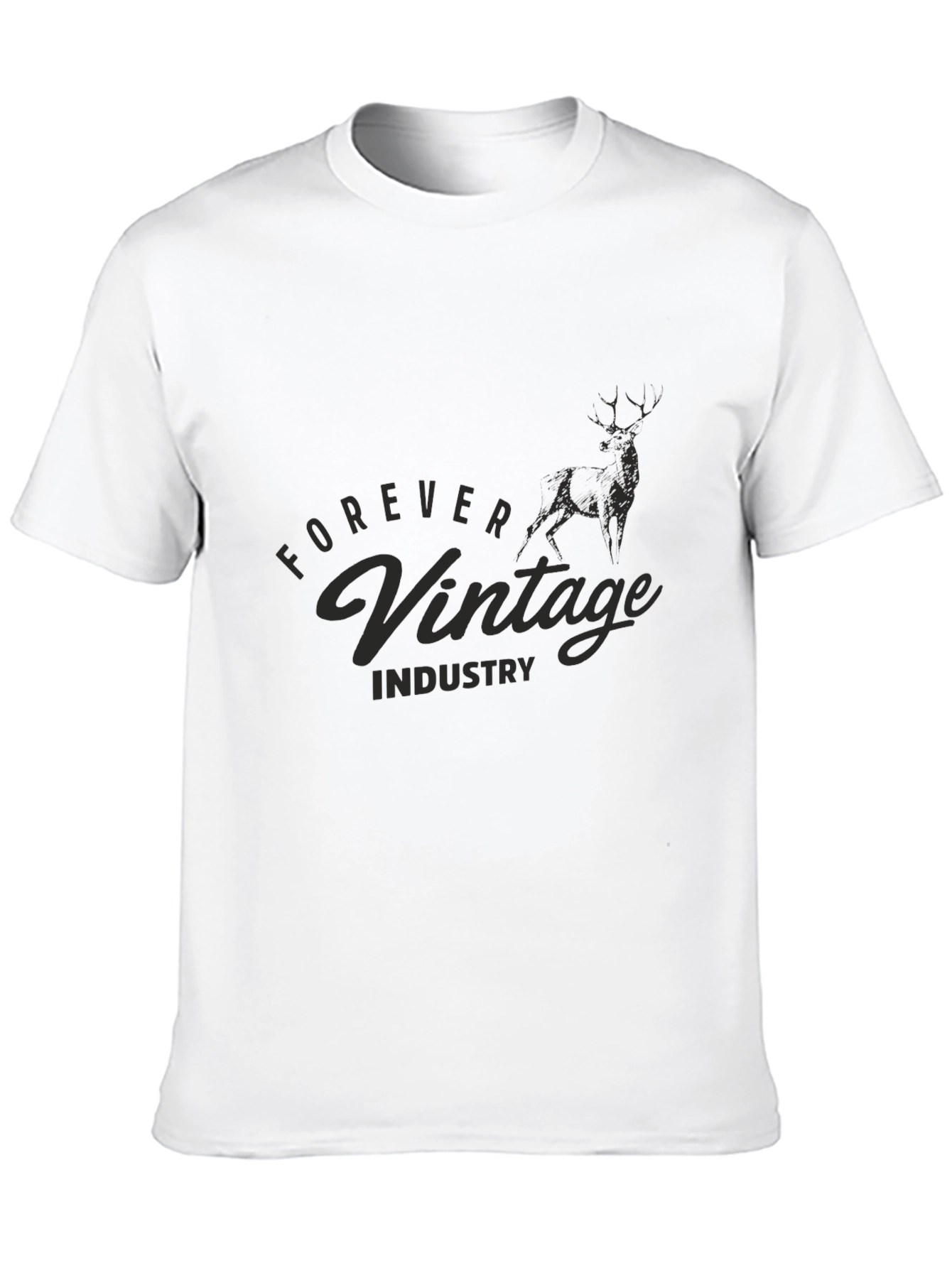 Black Forever Vintage Industry Men's Graphic T-Shirt view 10
