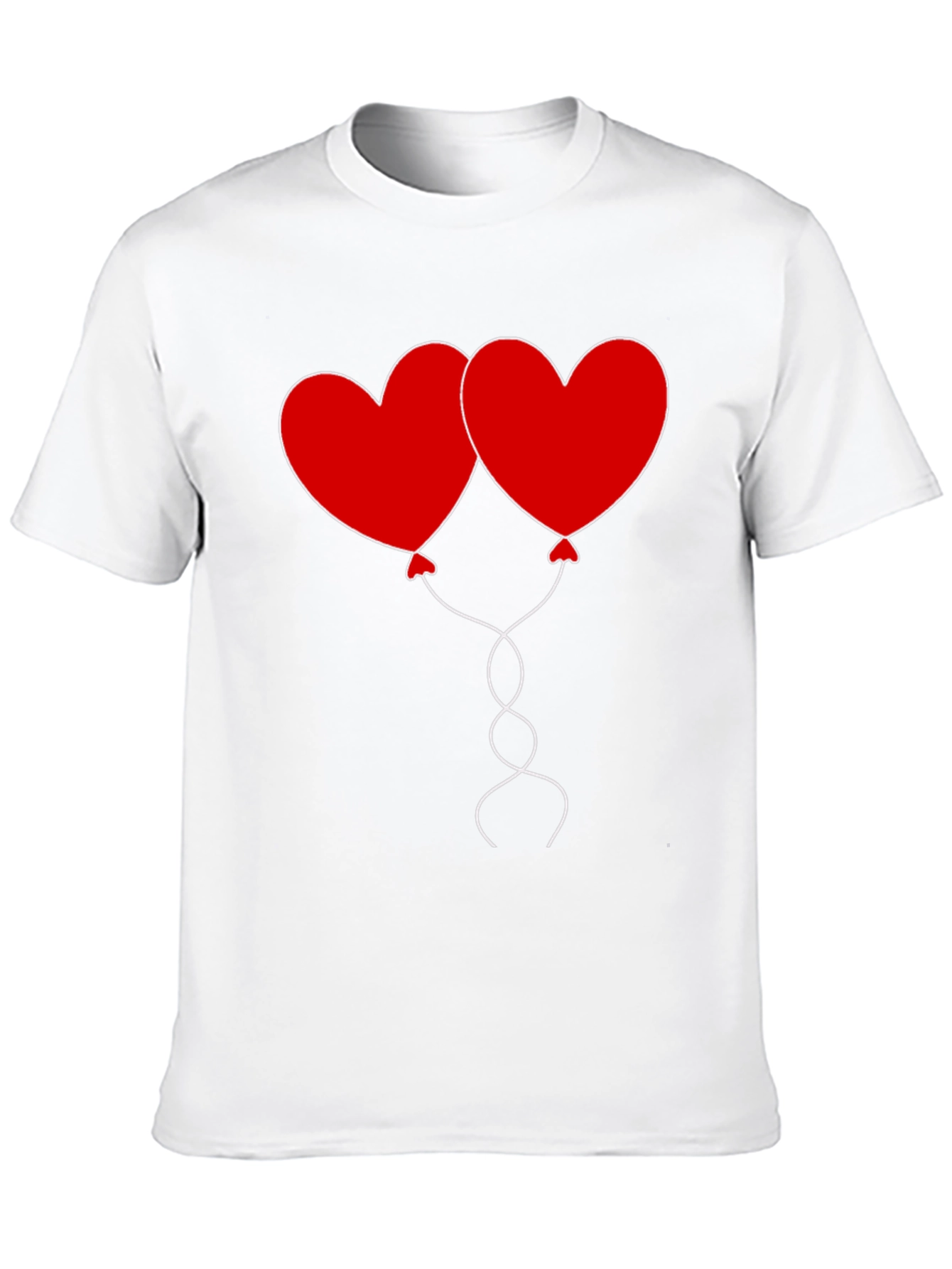 Black Heart Balloons Graphic Tee - Black Cotton Casual Shirt view 10