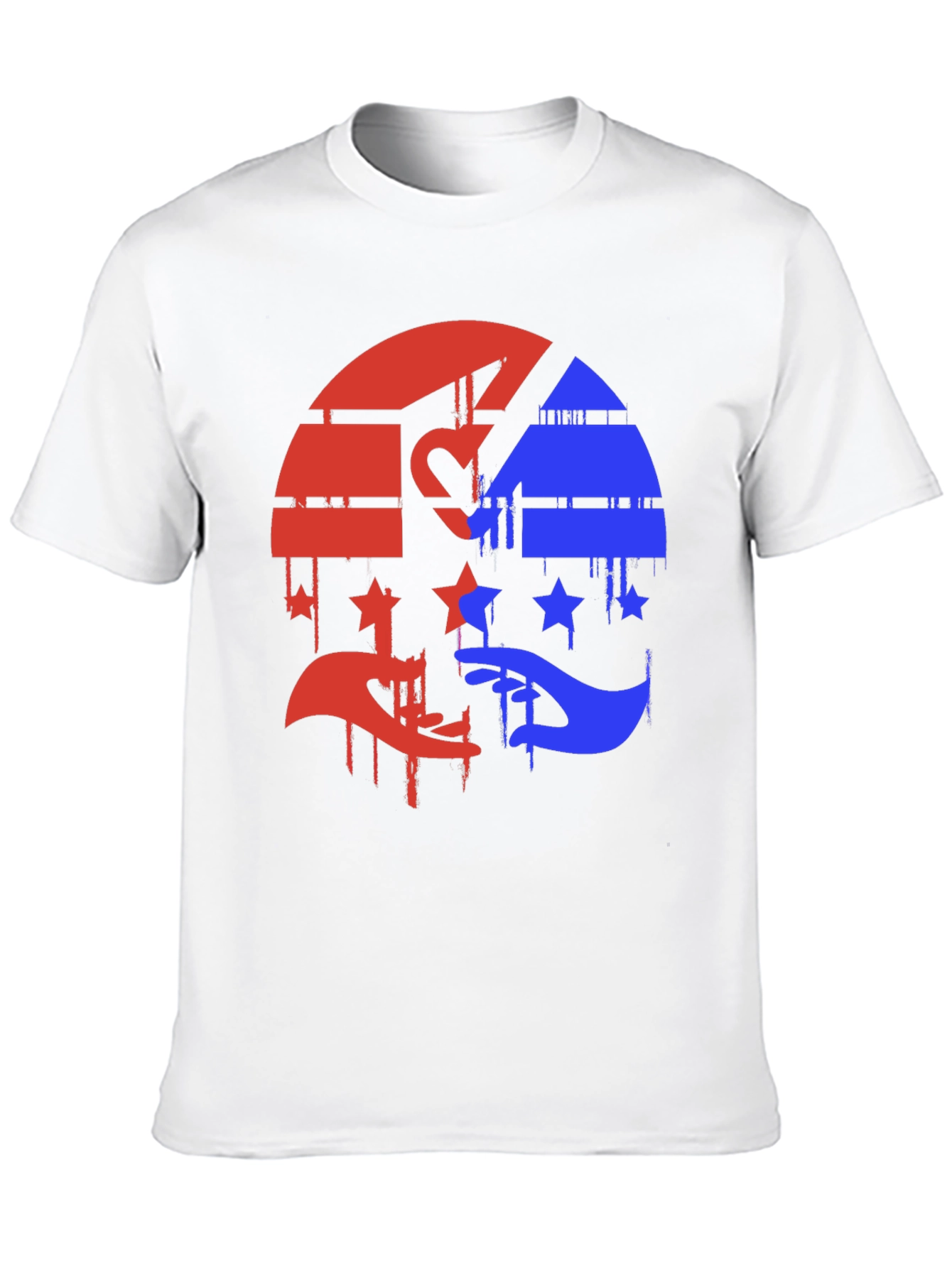 Black Red & Blue Graphic Tee - Abstract Design view 10