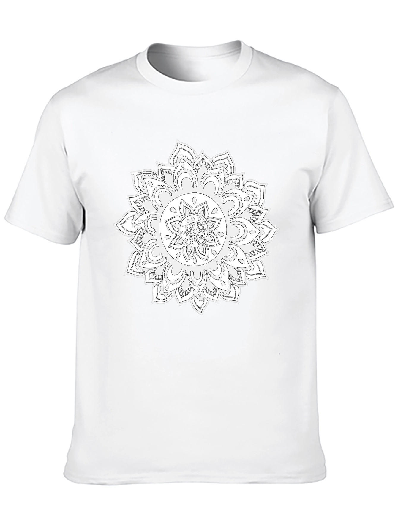 Black Mandala Graphic Tee - Unique Black T-Shirt view 10