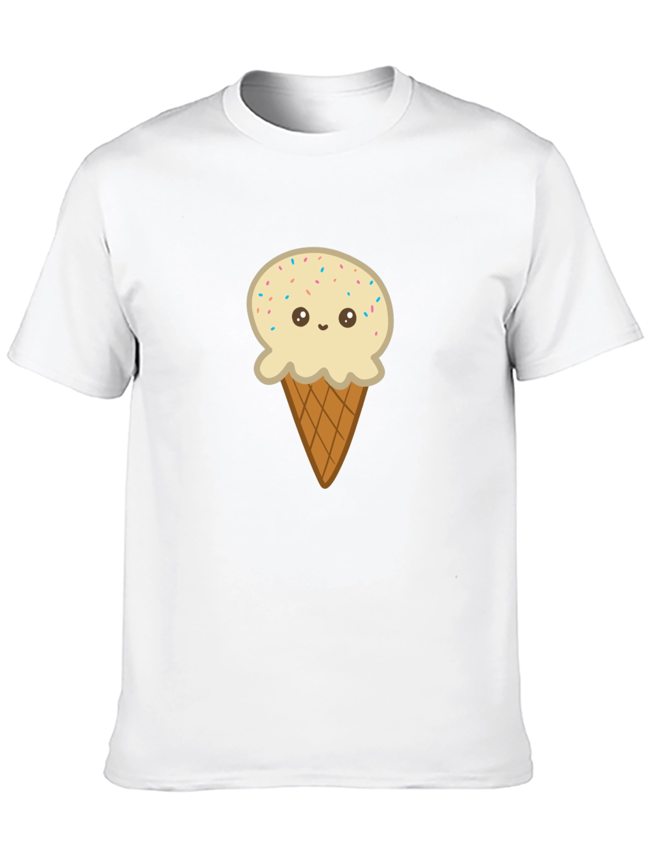 Black Ice Cream Cone Graphic Tee - Black Cotton T-Shirt view 10
