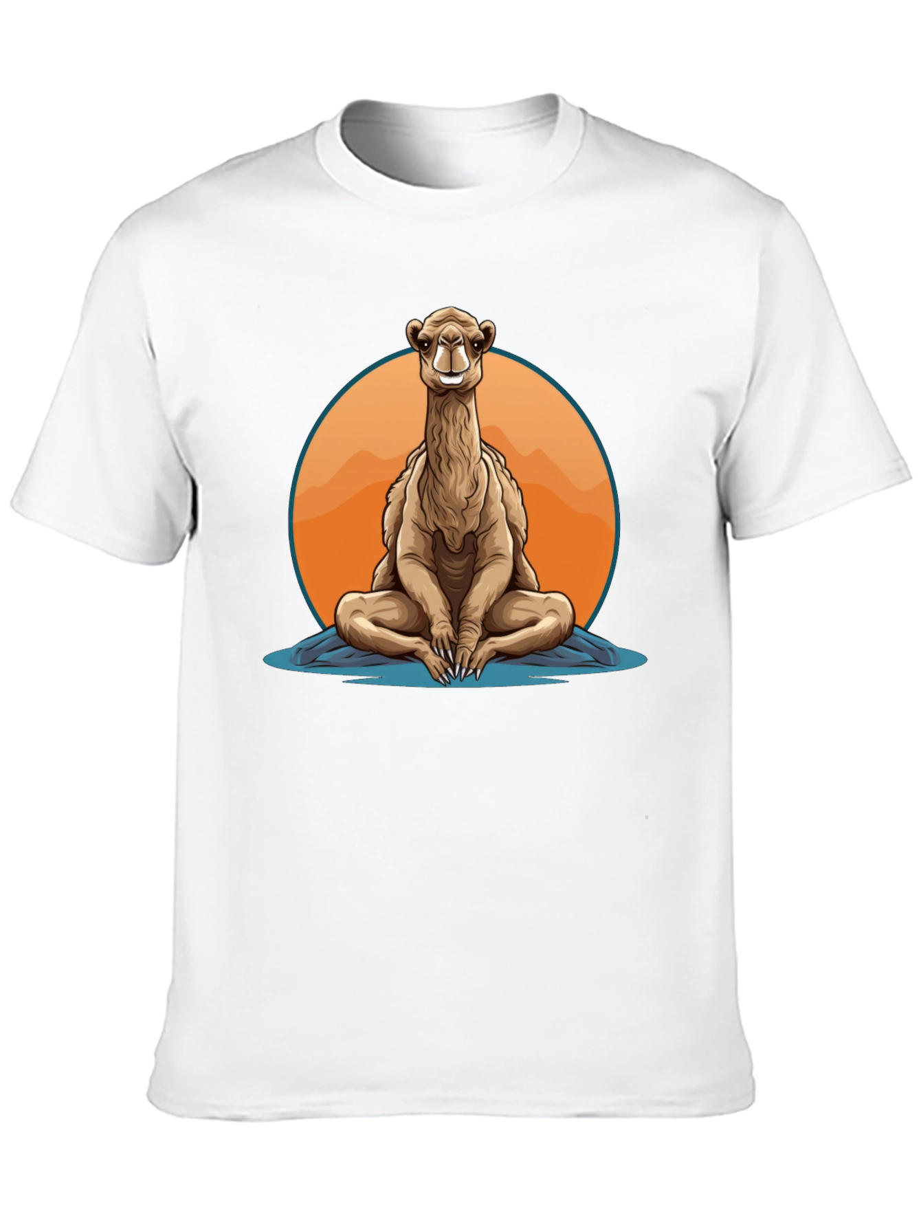 Black Meditating Camel T-Shirt - Zen Animal Graphic Tee view 10