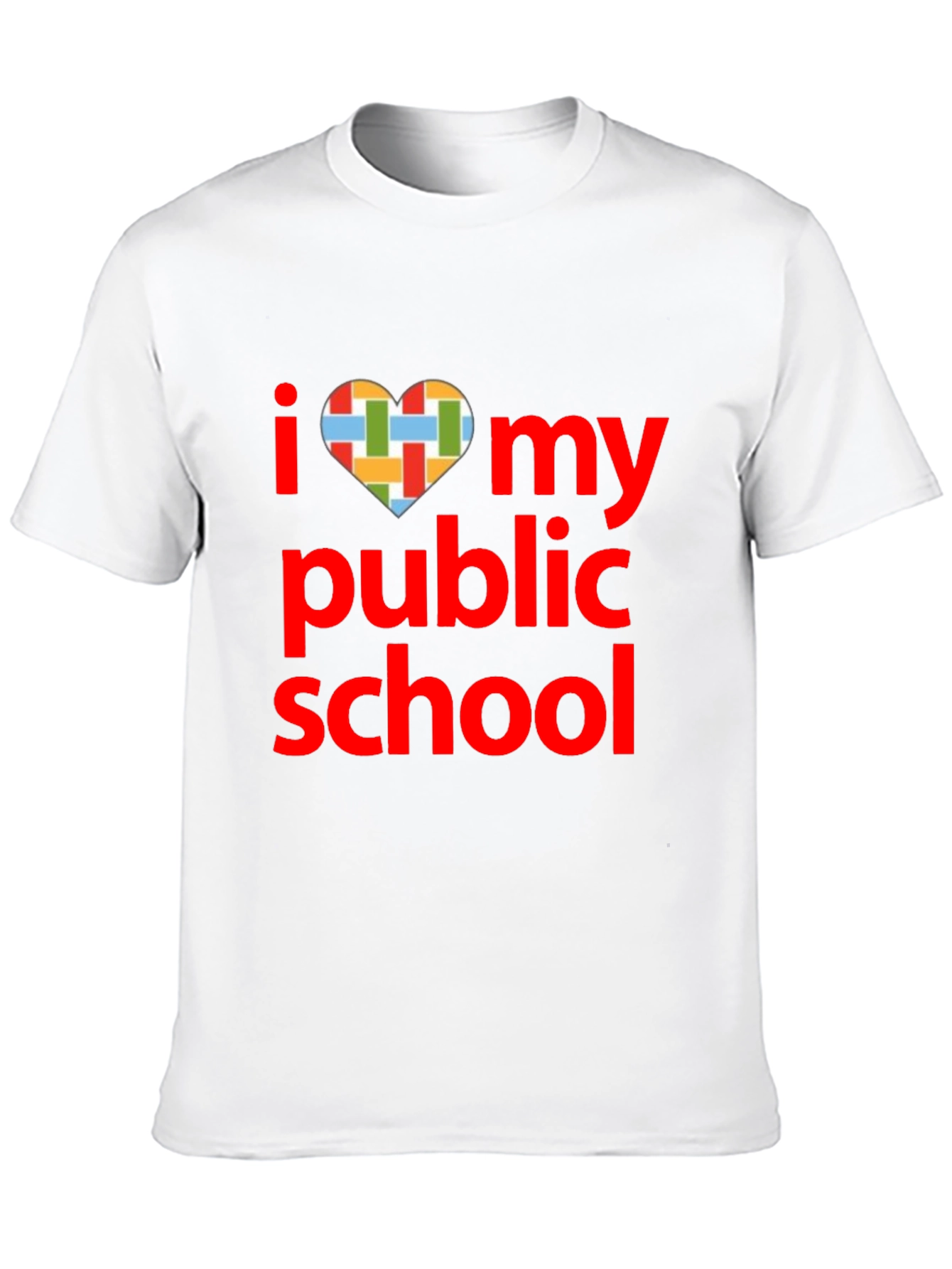 Black I Love My Public School T-Shirt view 10