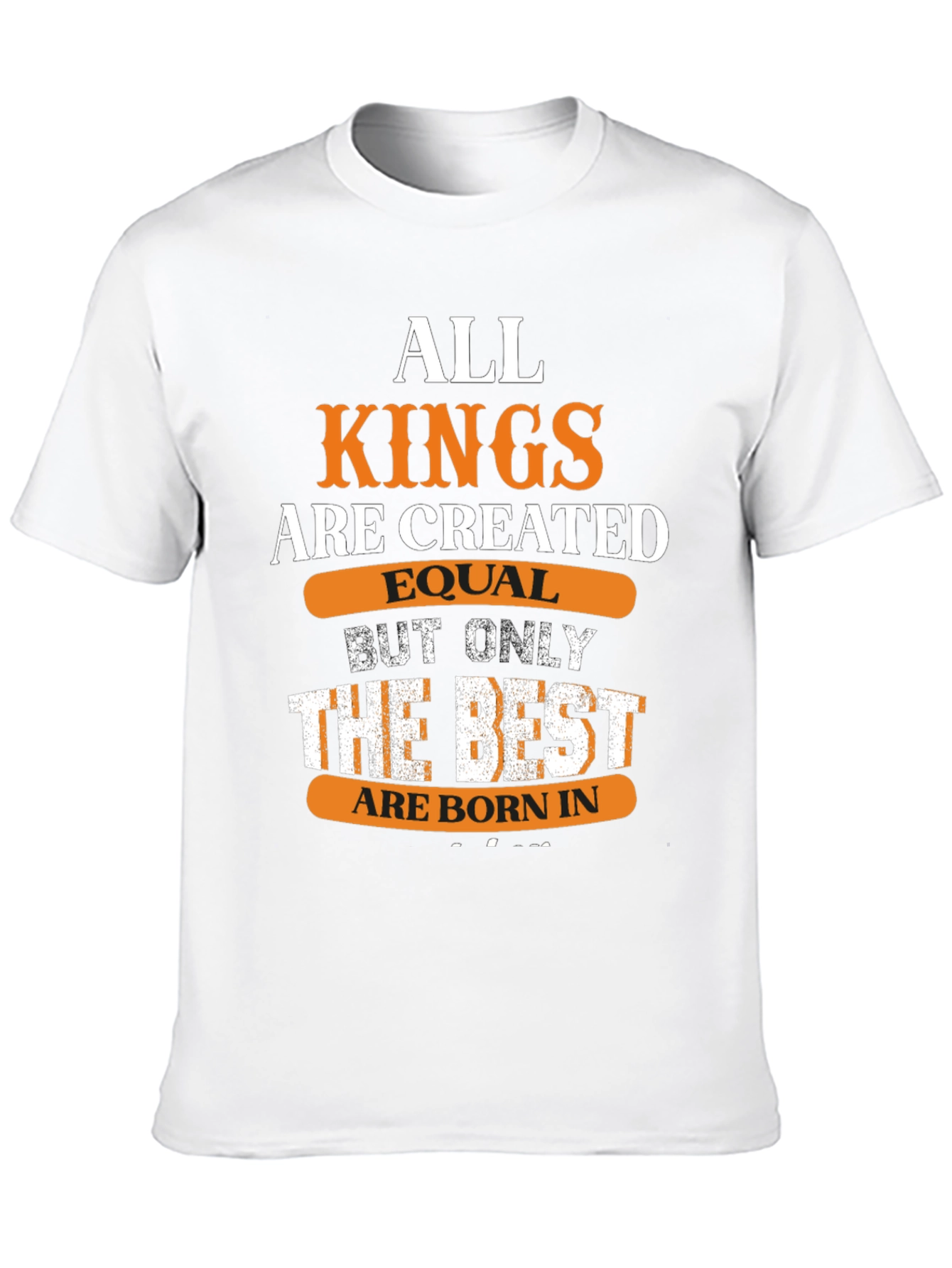 Black All Kings Are Created Equal Men's Graphic T-Shirt view 10