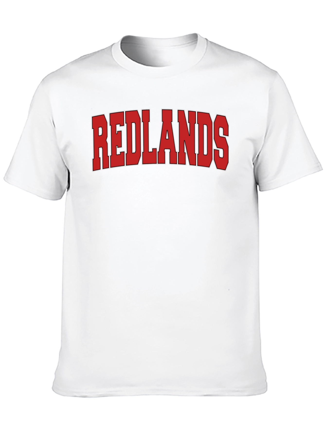 Black Redlands Graphic Tee - Bold Red Text on Black view 10
