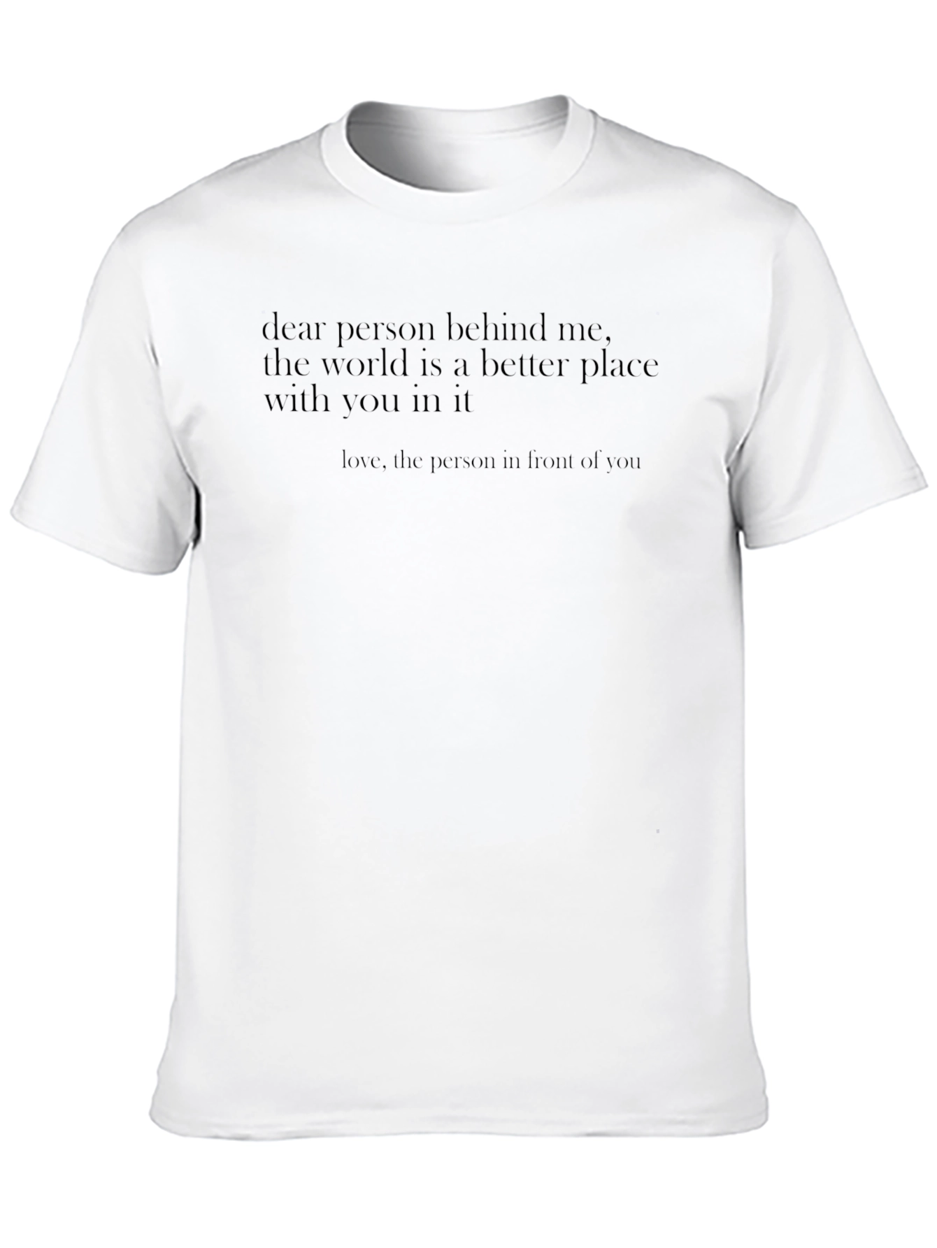 Black Dear Person Behind Me Graphic Tee - Black view 10