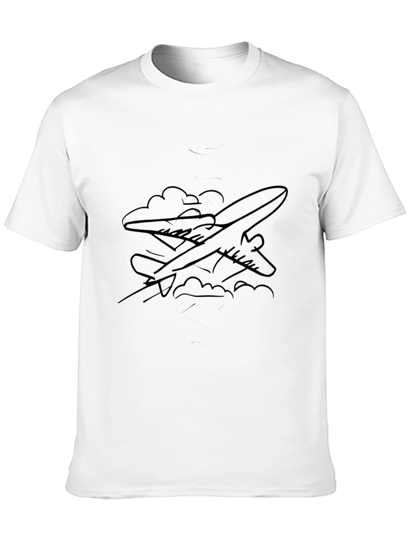 Black Airplane Graphic Black T-Shirt view 10