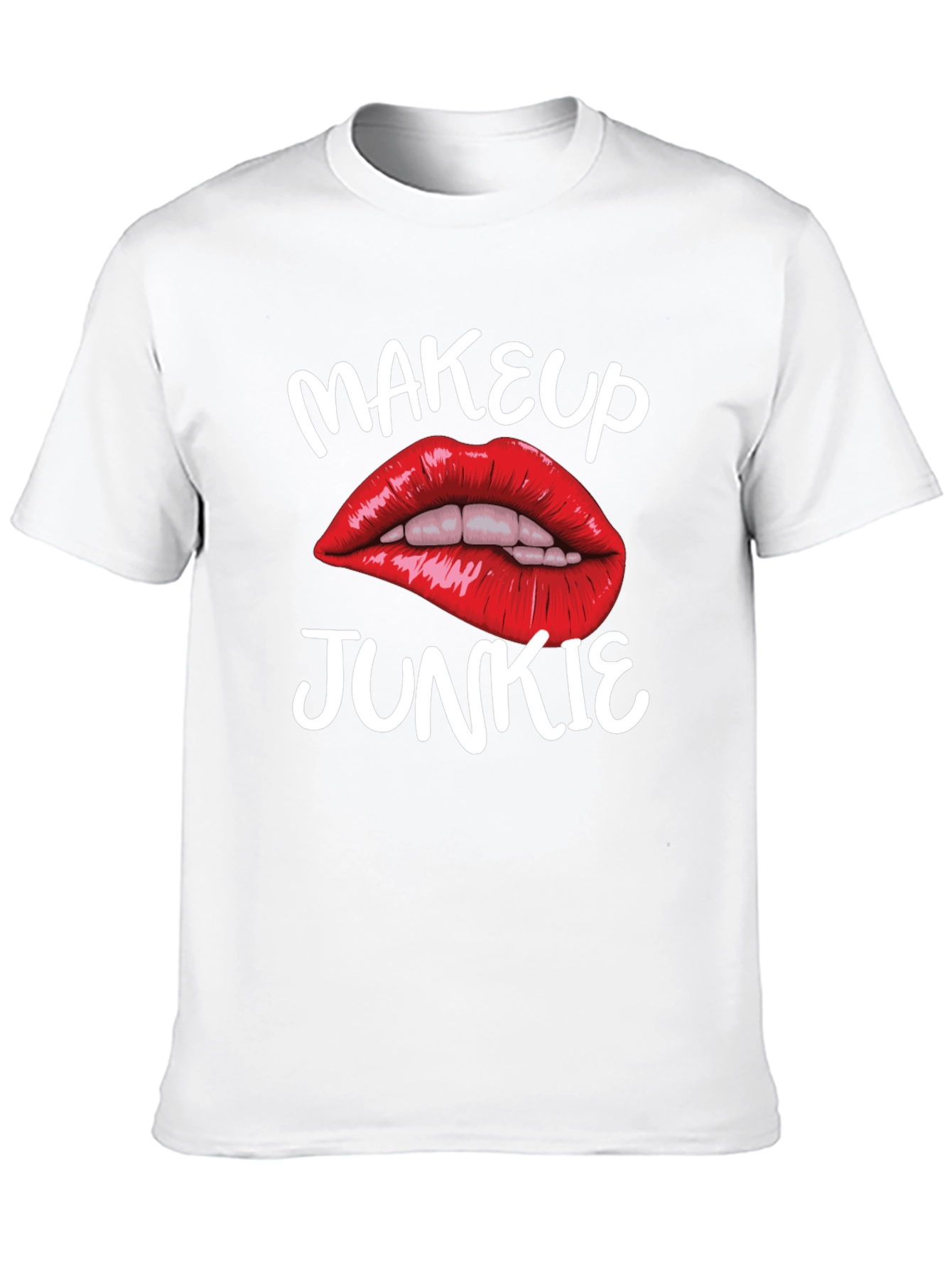 Black Makeup Junkie Graphic Tee - Bold Lips Black T-Shirt view 10