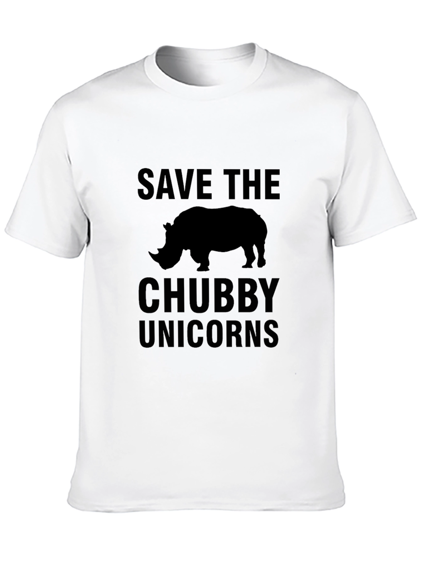 Black Save The Chubby Unicorns Black T-Shirt view 10