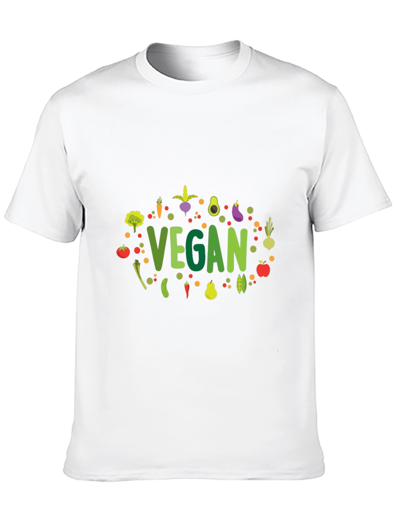 Vegan T-Shirt: Cute Vegetables Graphic Tee - 10