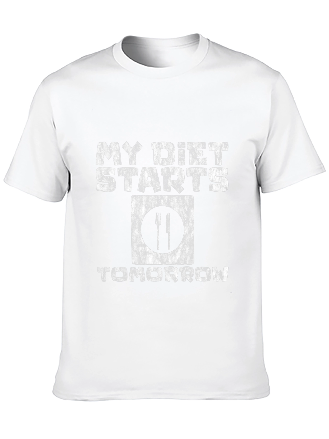 Black Funny Diet Starts Tomorrow Graphic T-Shirt view 10