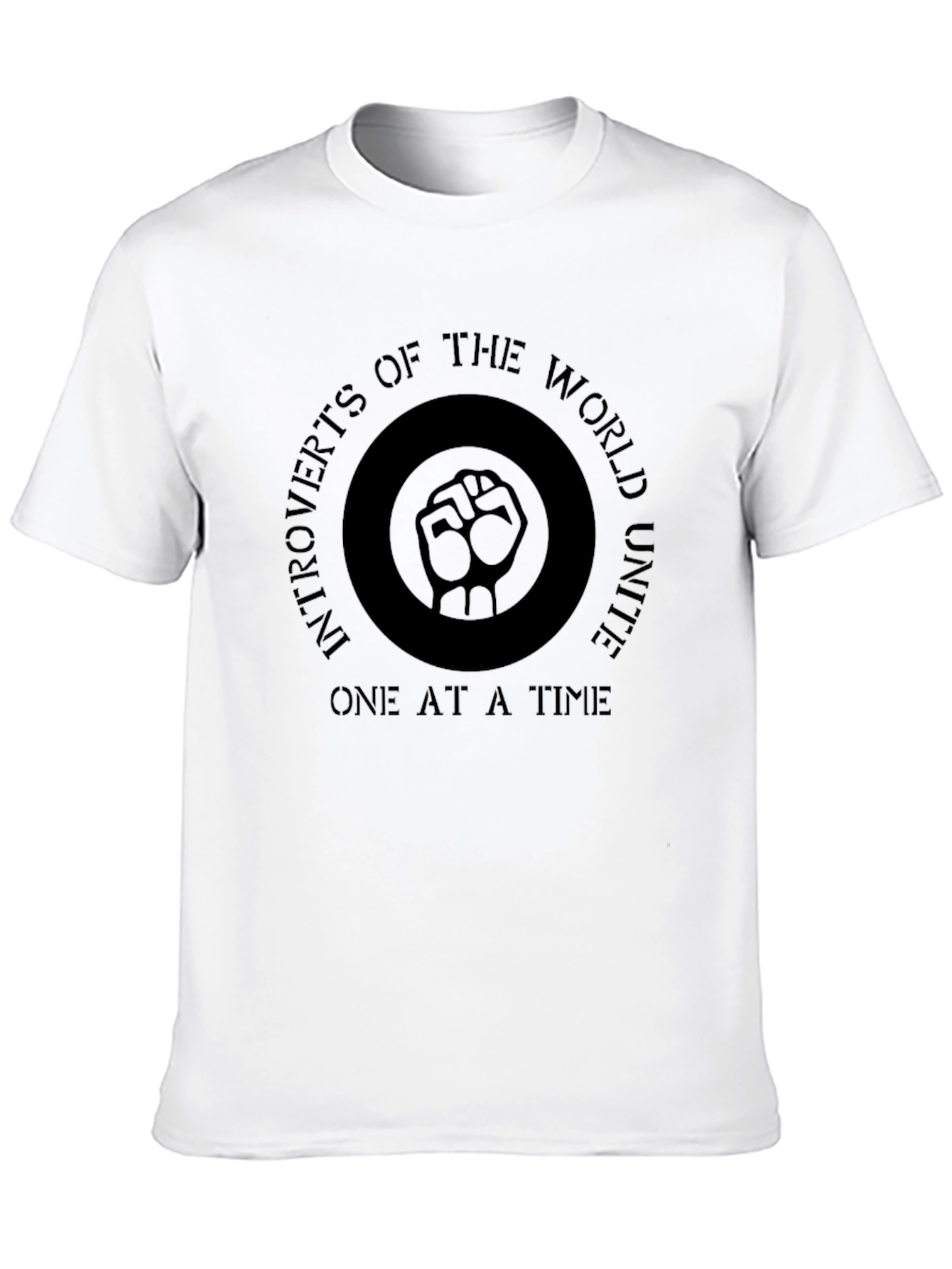 Black Introverts Unite T-Shirt - Black Graphic Tee view 10