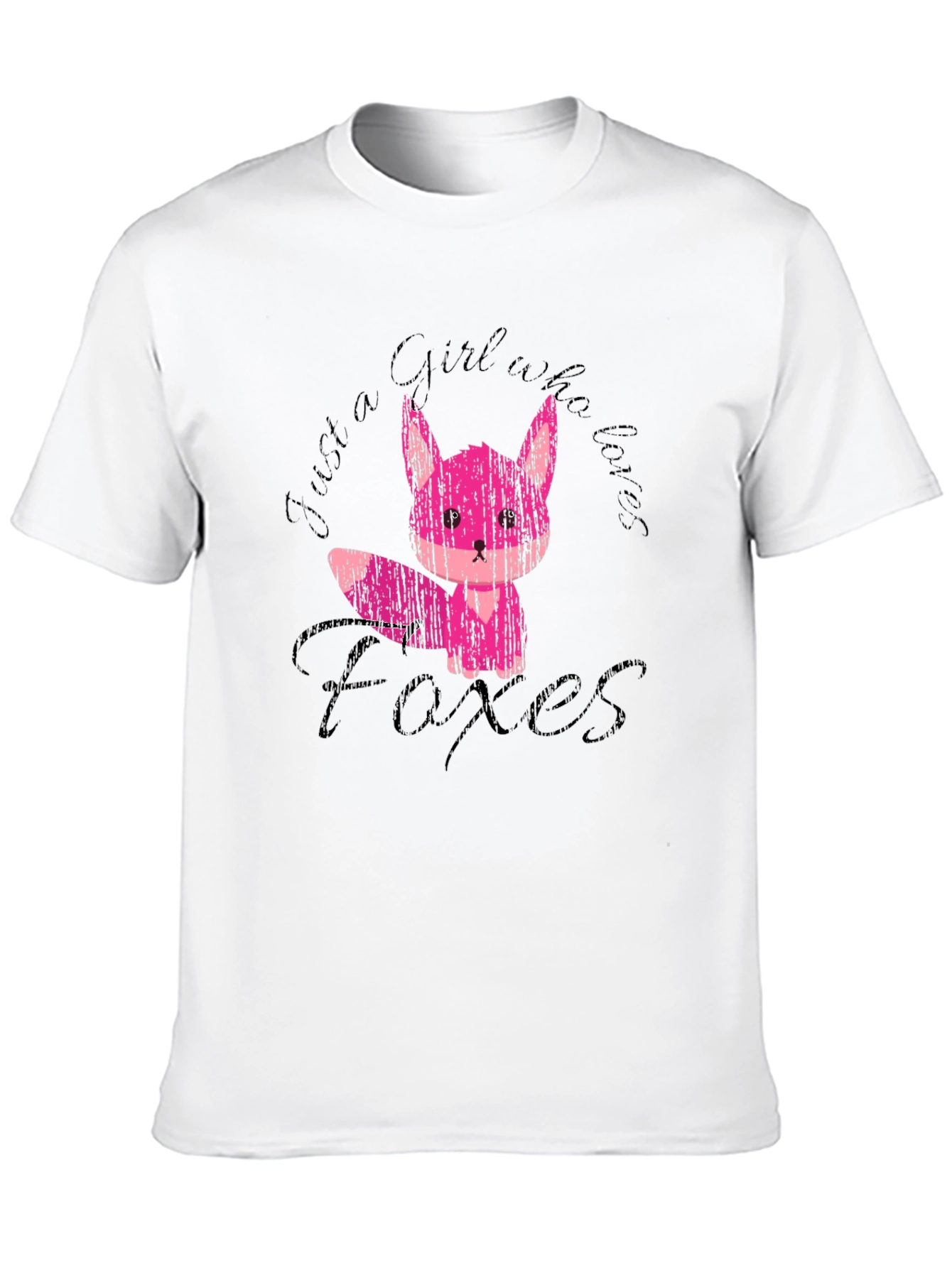 Black Girl Who Loves Foxes Black T-Shirt view 10