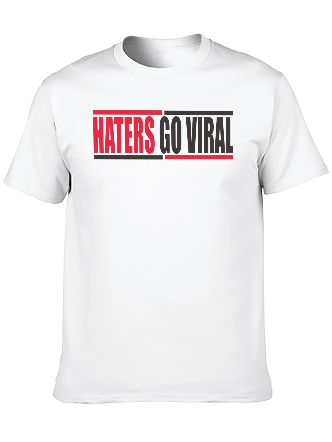 Black Haters Go Viral Graphic Tee - Bold Statement Shirt view 10
