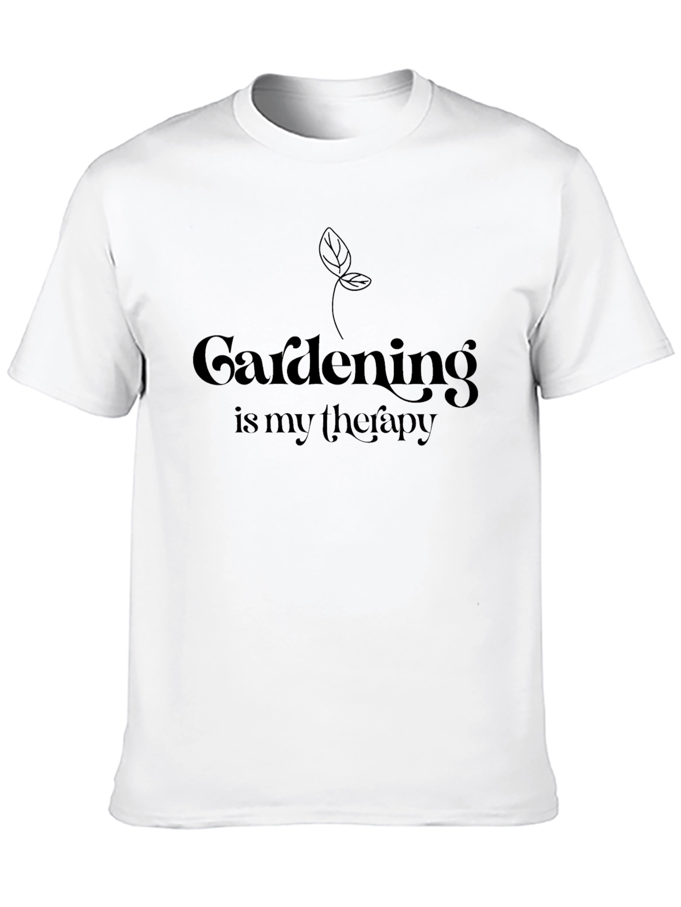 Black Gardening is My Therapy Graphic T-Shirt view 10