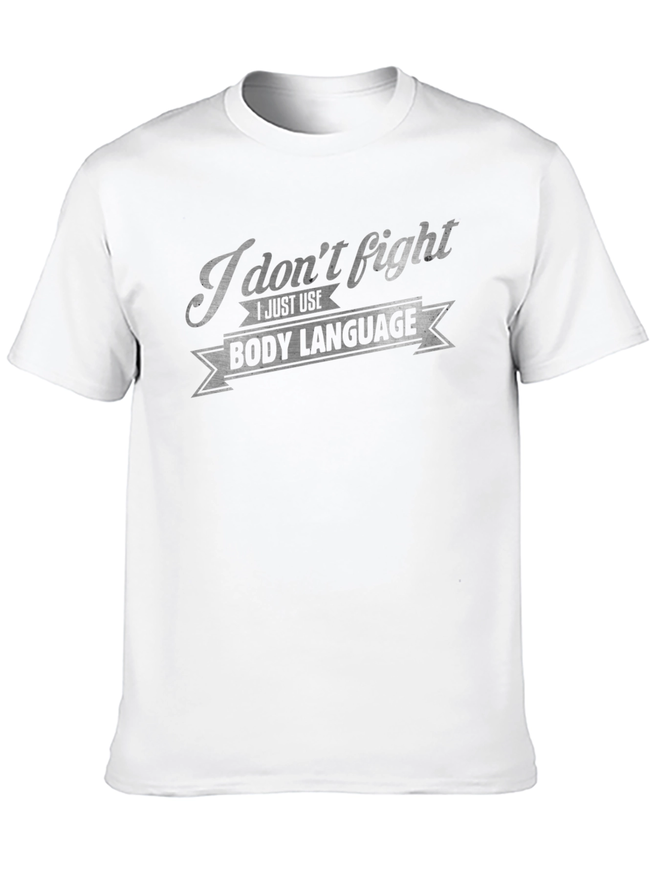 Black Funny Body Language T-Shirt - Sarcastic Humor Tee view 10
