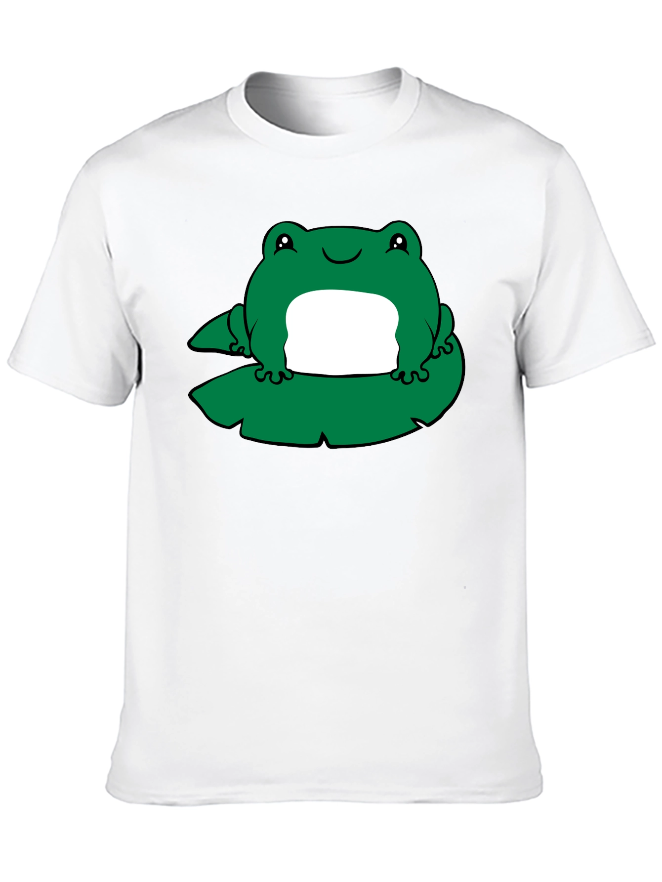 Frog on Lily Pad Graphic Tee - Black - 10