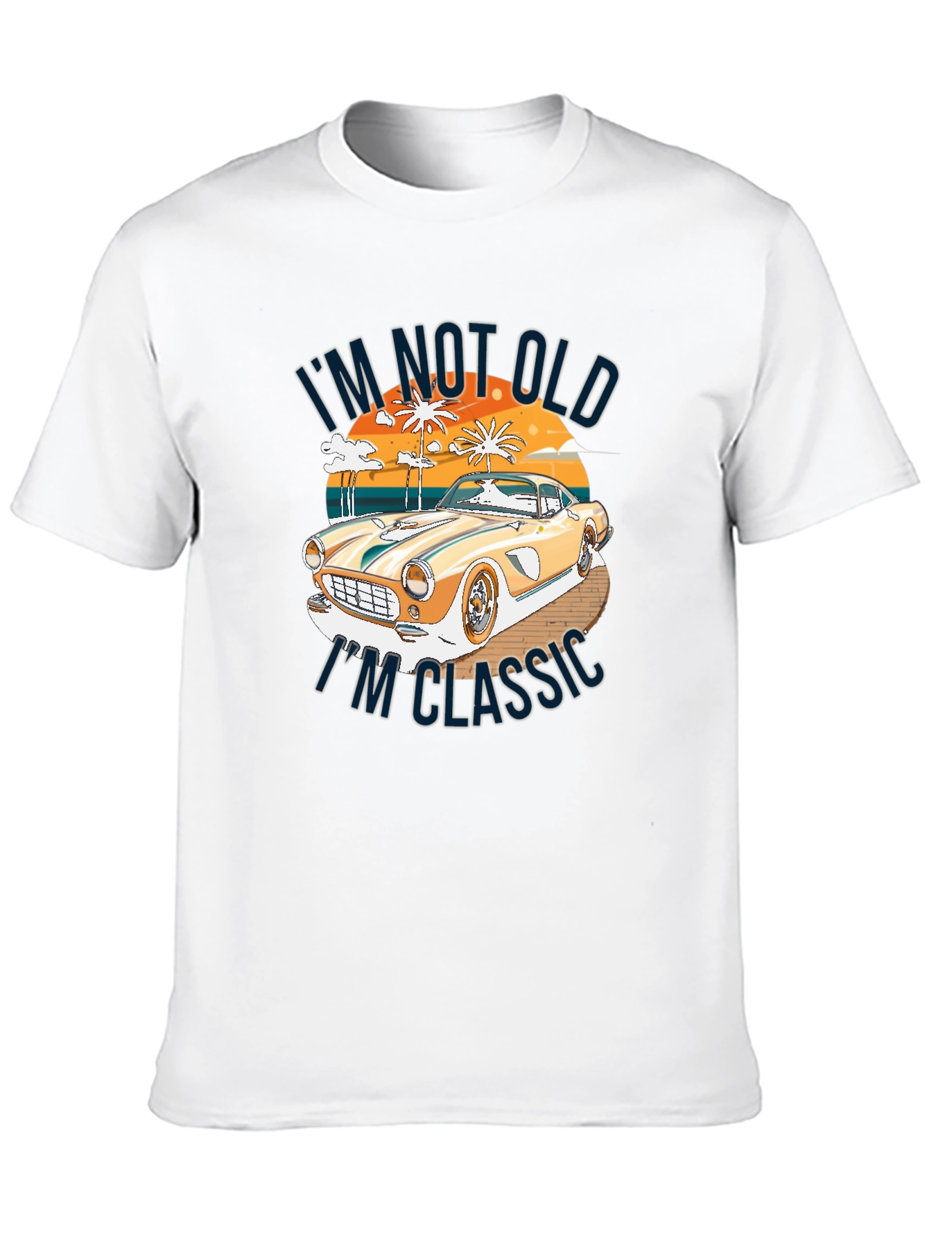 Black Classic Car Graphic Tee - "I'm Not Old, I'm Classic" view 10