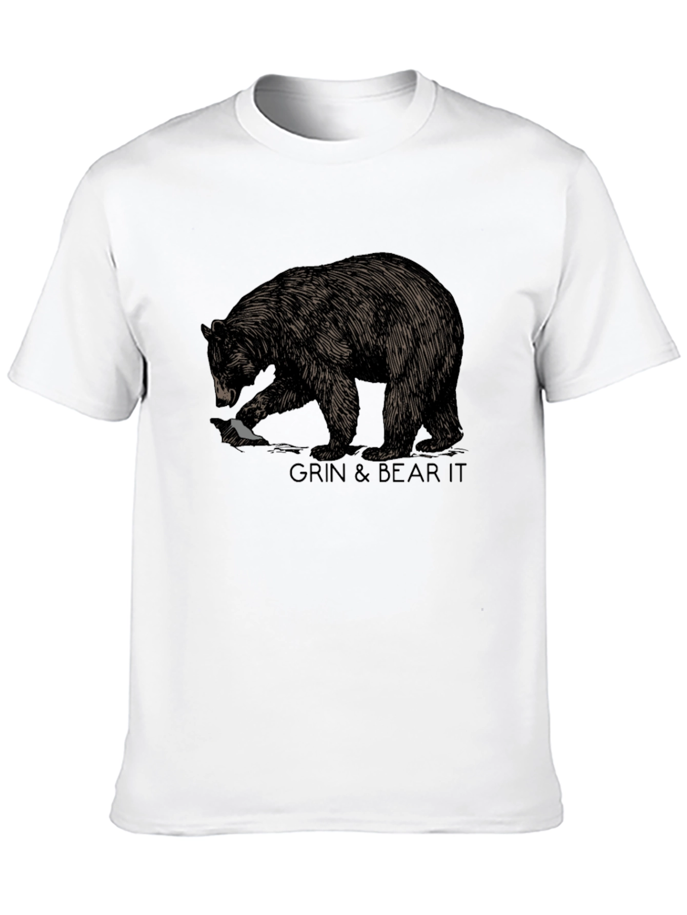 Black Grin & Bear It Graphic Tee - Black view 10