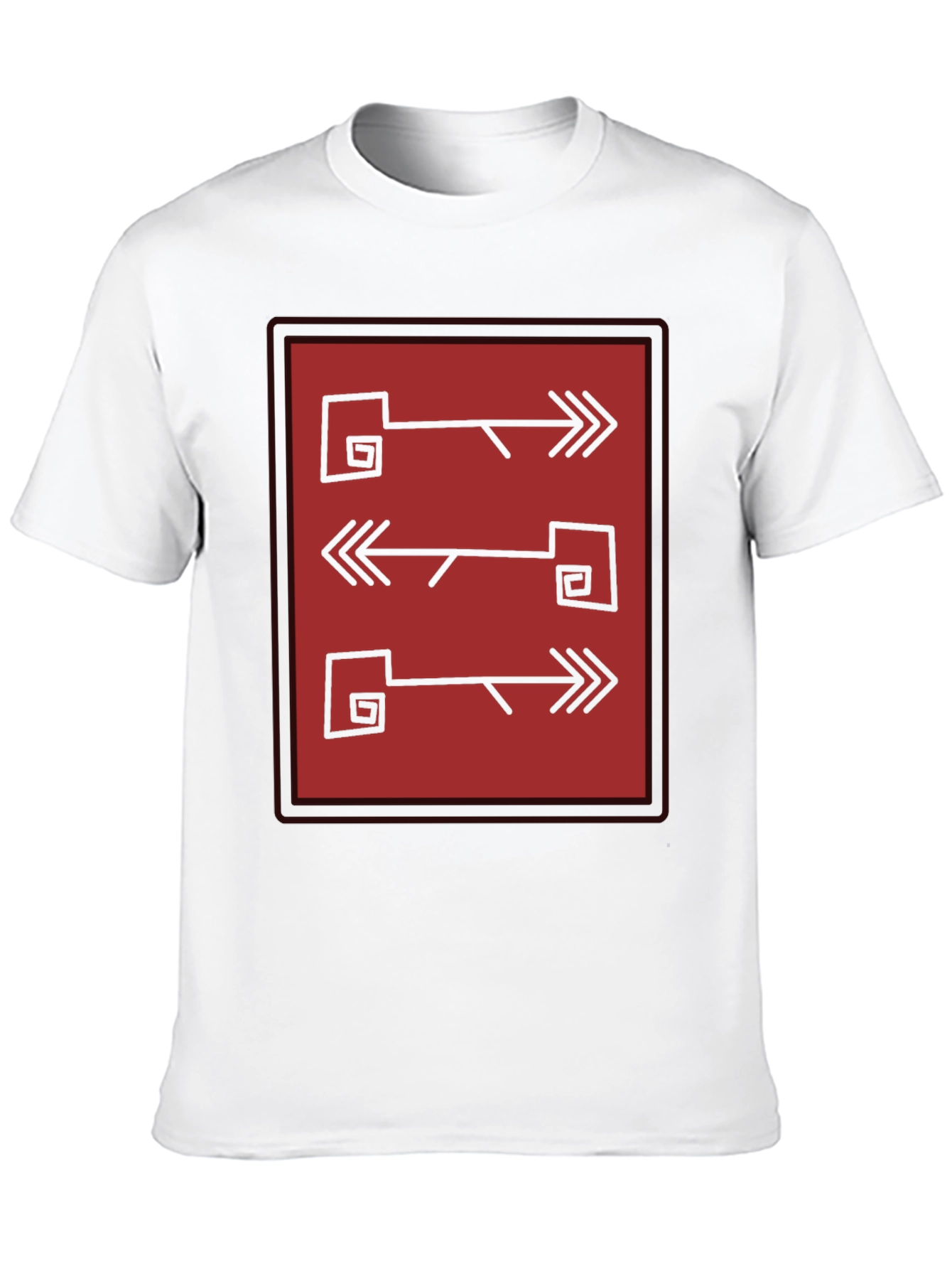 Black Abstract Arrows Graphic Tee - Men's Black Shirt view 10