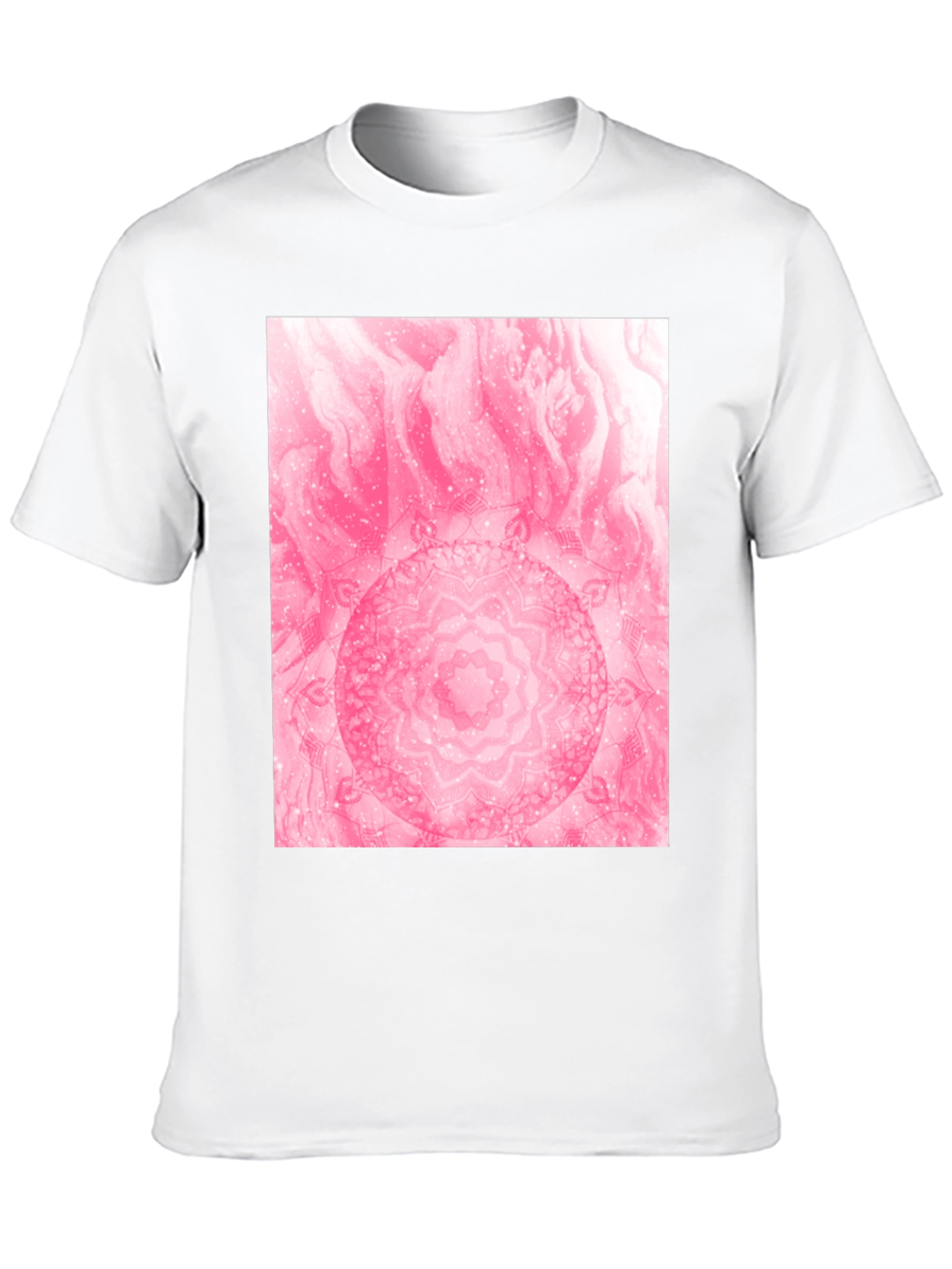 Black Pink Mandala Graphic T-Shirt view 10