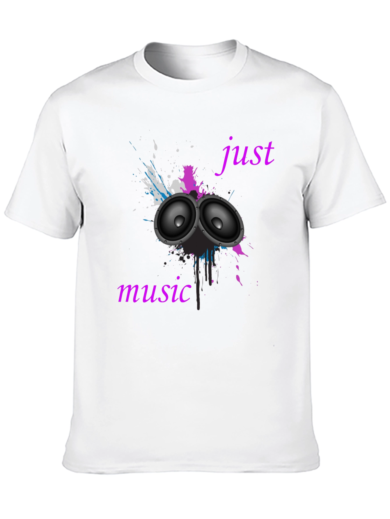 Black Just Music Black T-Shirt view 10