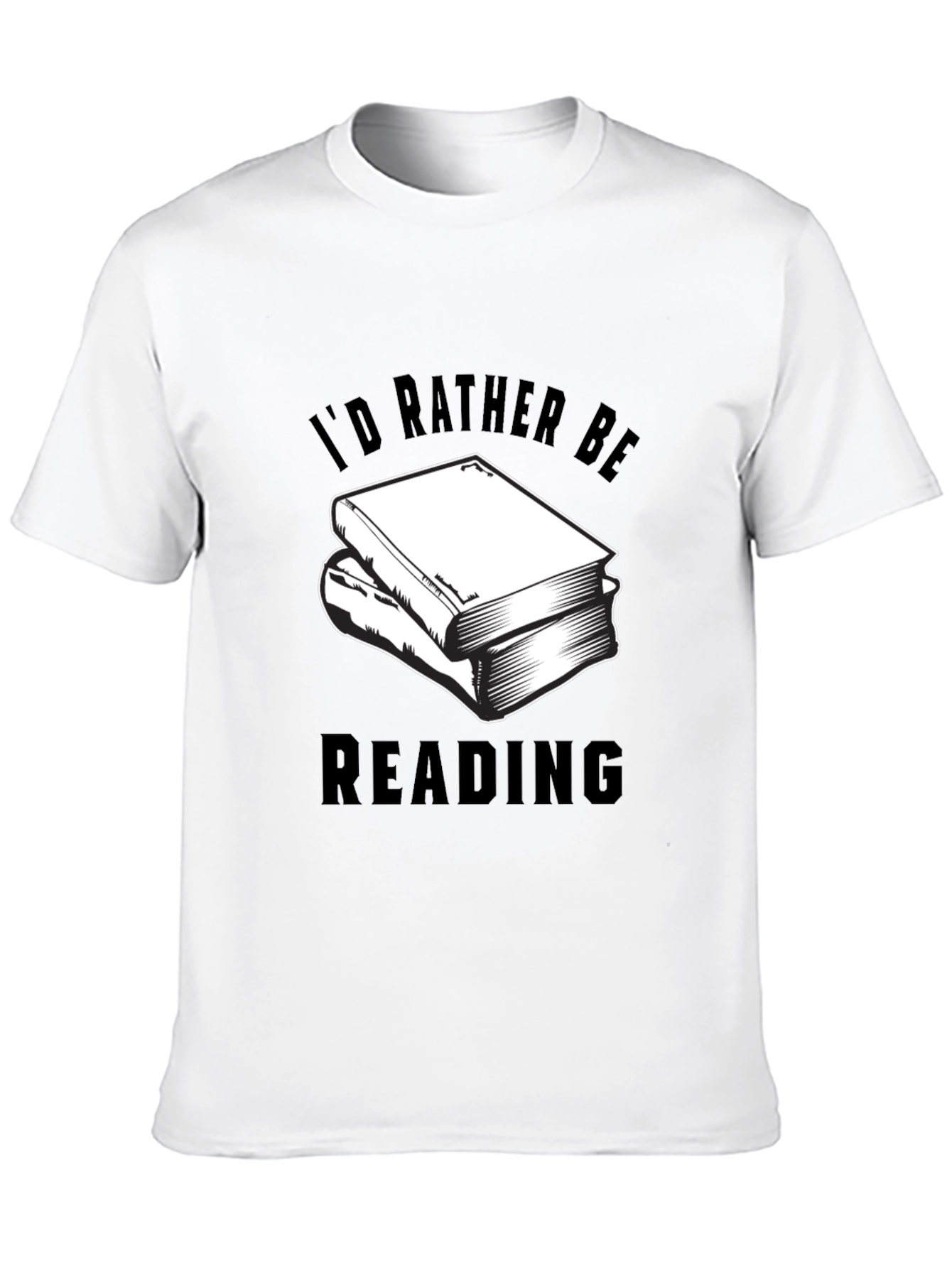 Black I'd Rather Be Reading Graphic Tee view 10