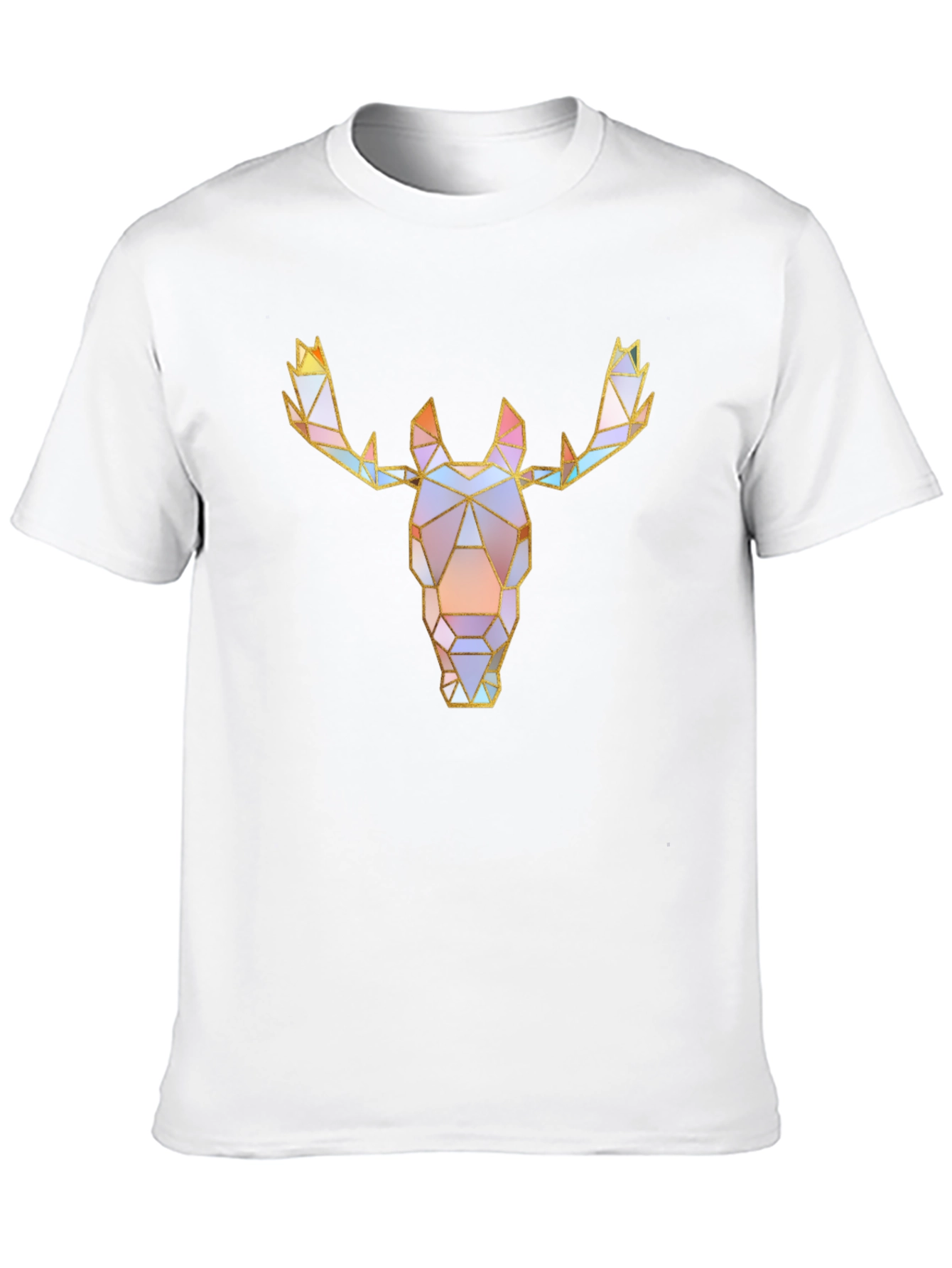 Black Geometric Moose Graphic Tee - Modern Style view 10