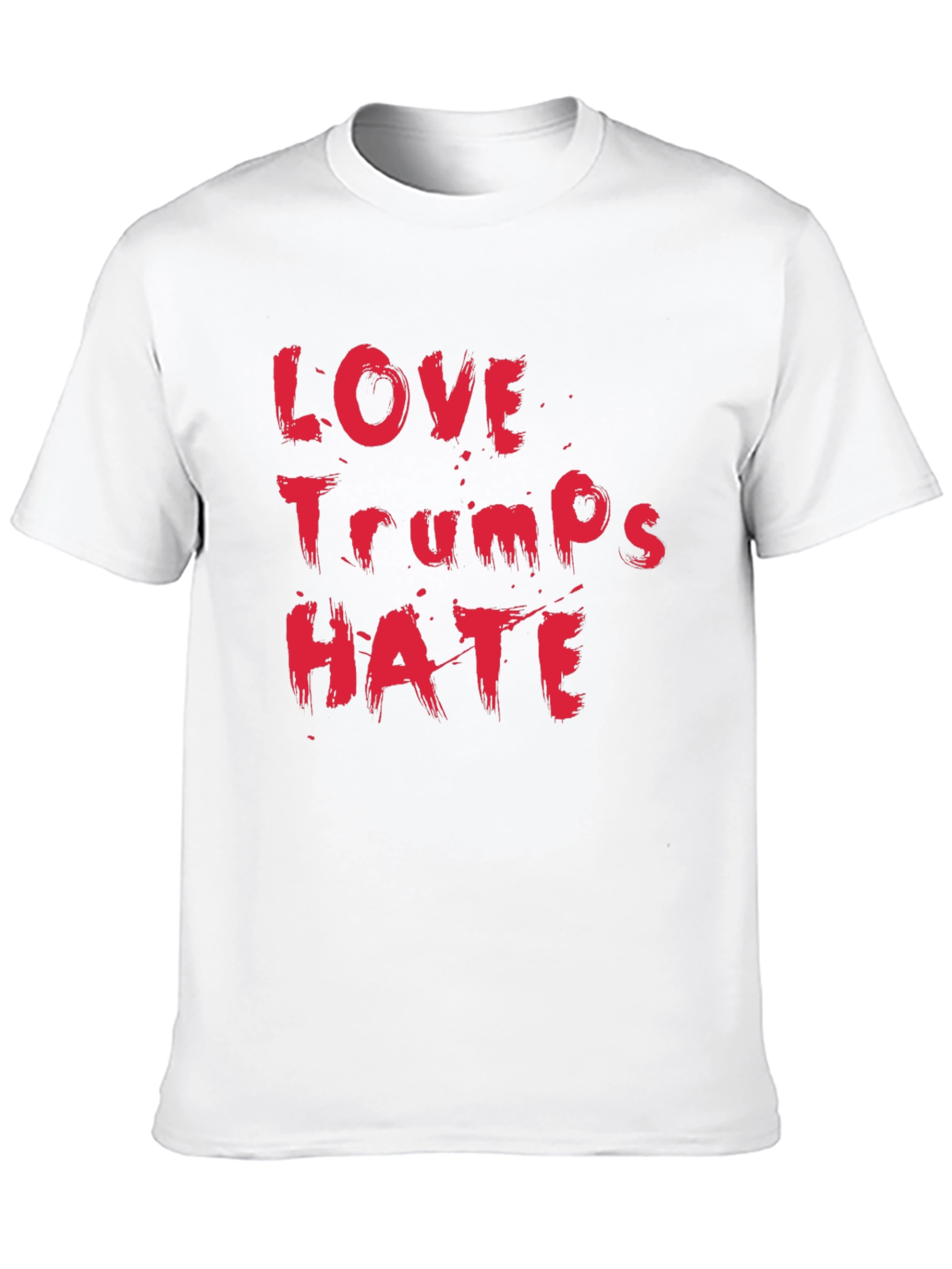Black Love Trumps Hate Black Cotton T-Shirt view 10
