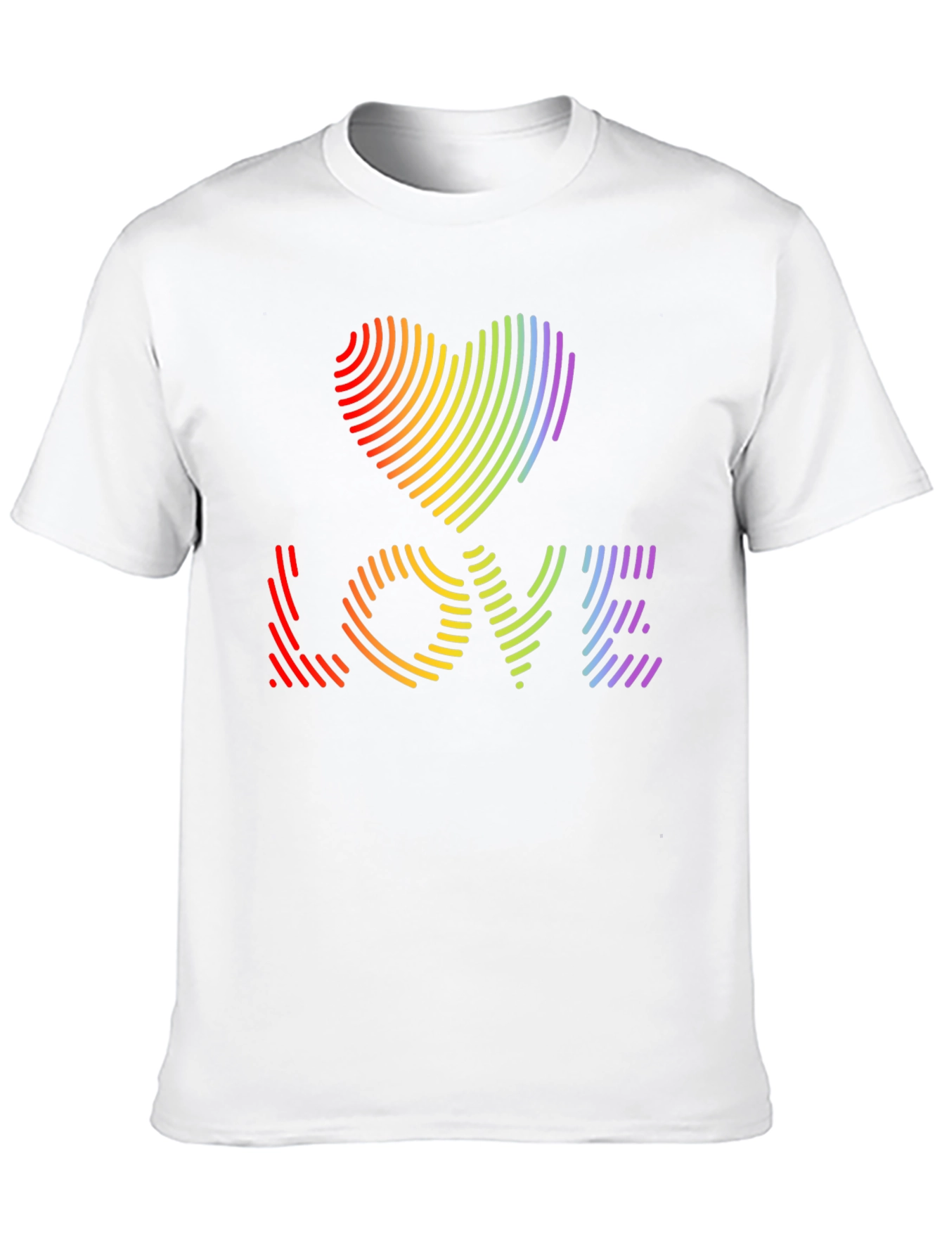 LGBTQ Pride Love Heart T-Shirt - Rainbow Graphic Tee - 10