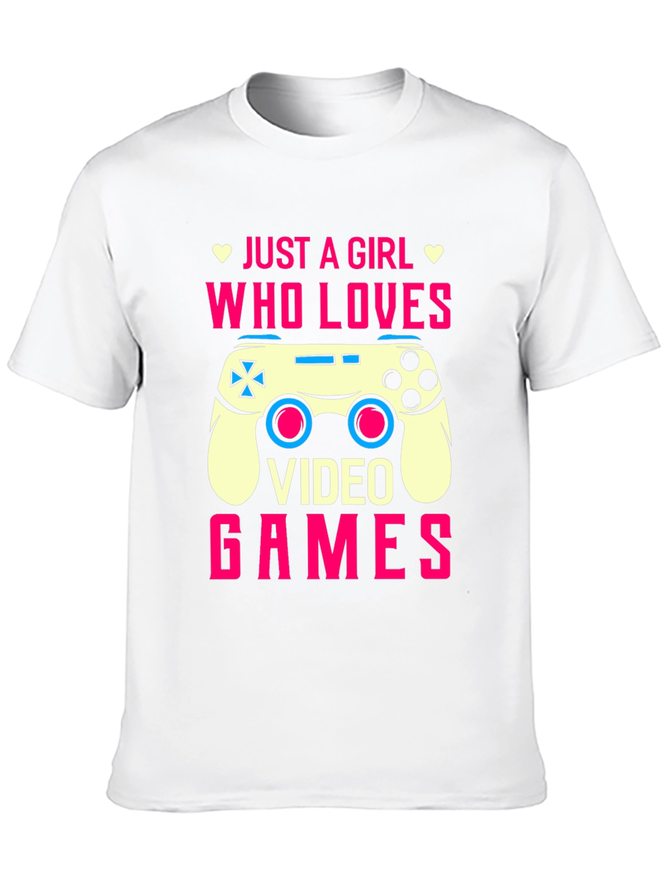 Black Just A Girl Who Loves Video Games T-Shirt view 10