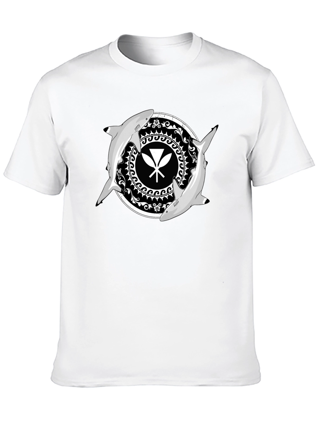 Black Shark Circle Graphic Tee - Black view 10