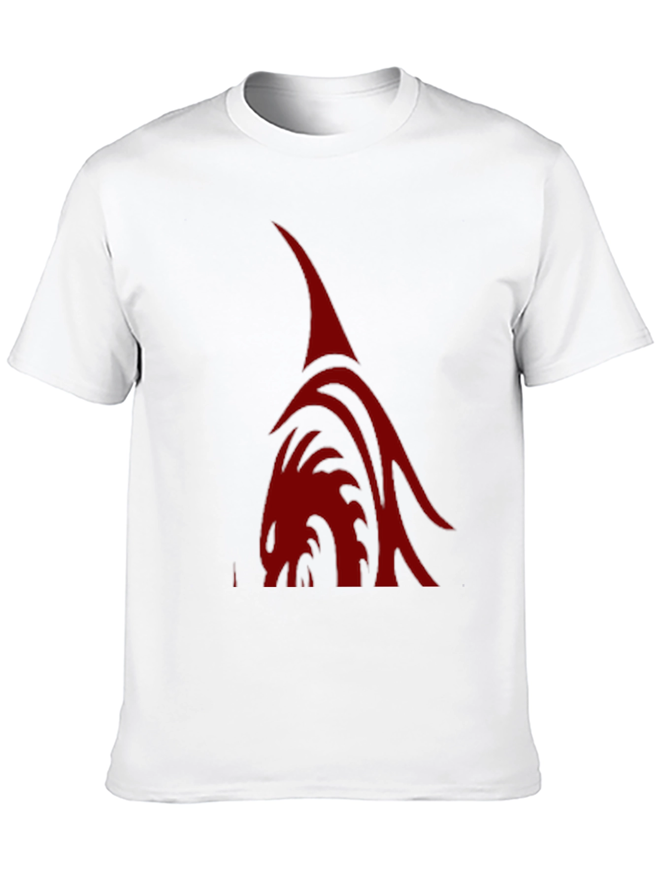 Black Men's Black T-Shirt with Red Dragon Graphic view 10