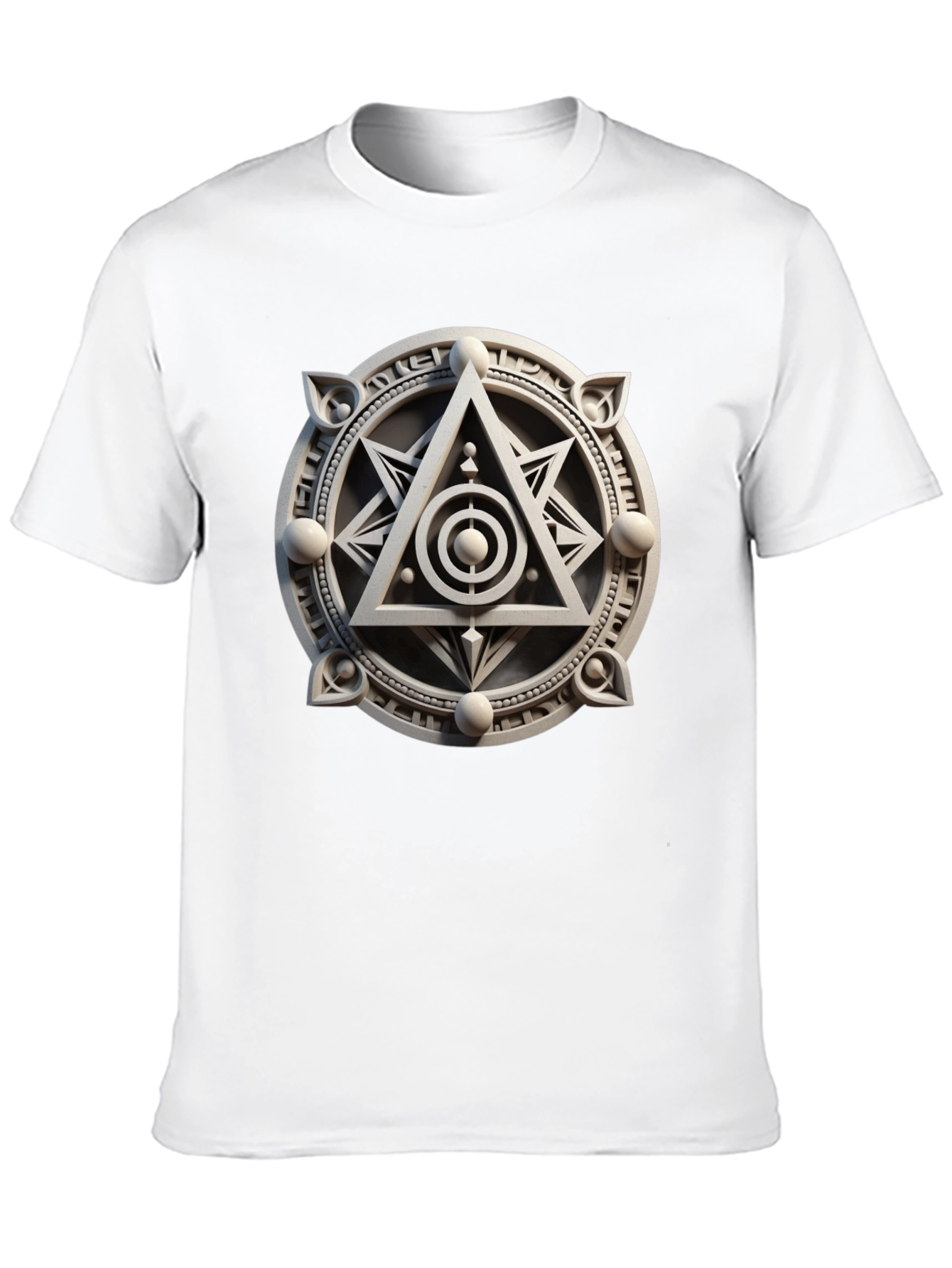 Black Mystic Symbol Graphic Tee - Geometric Design view 10