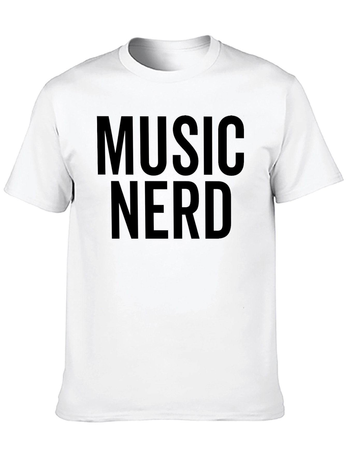 Black Music Nerd Graphic Tee - Black Cotton T-Shirt view 10