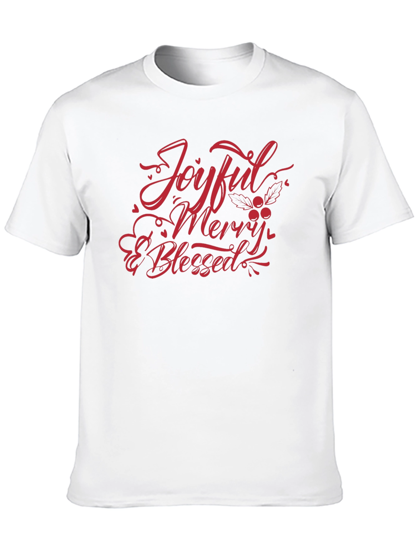 Black Joyful Merry & Blessed Black T-Shirt view 10