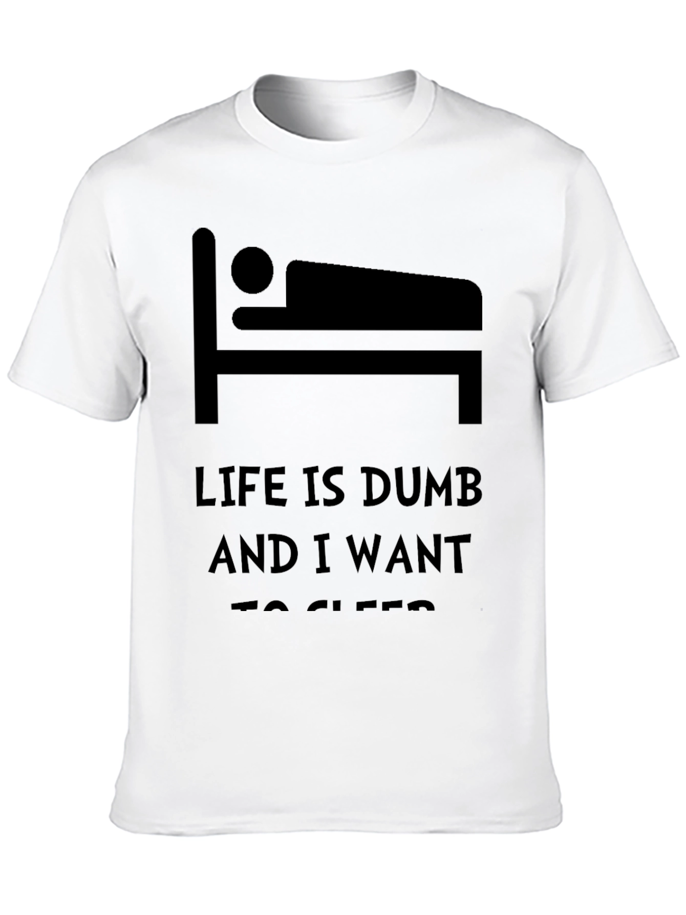 Black Life is Dumb - Funny Sleep T-Shirt view 10