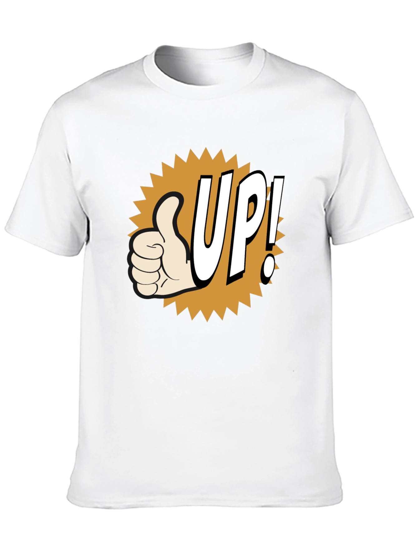 Black Thumbs Up! Graphic Tee - Black Cotton Blend view 10
