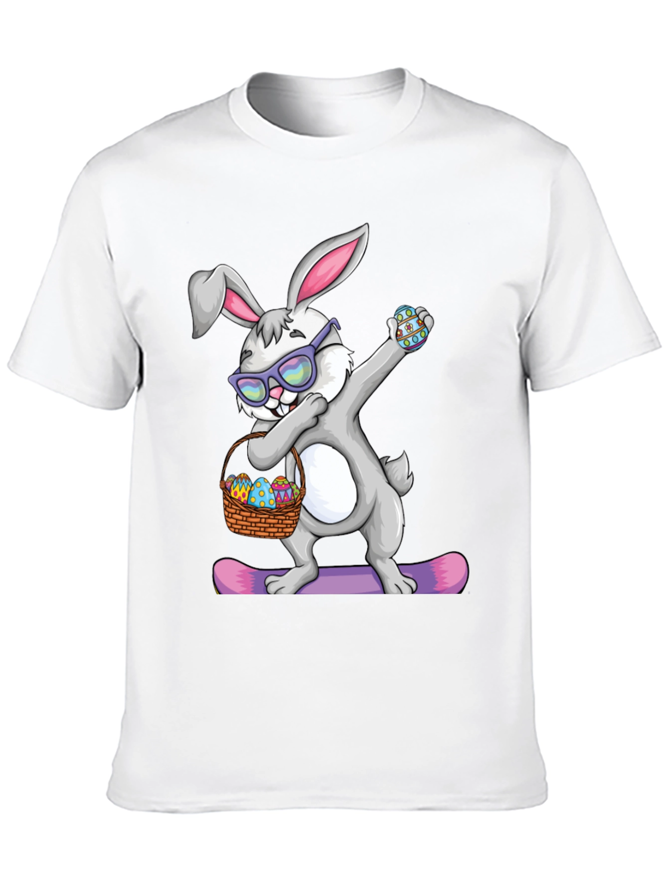 Black Dabbing Easter Bunny T-Shirt view 10