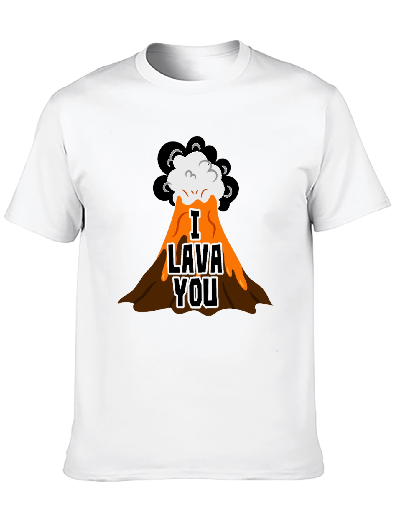Black I Lava You Graphic Tee - Trendy Volcano Design view 10