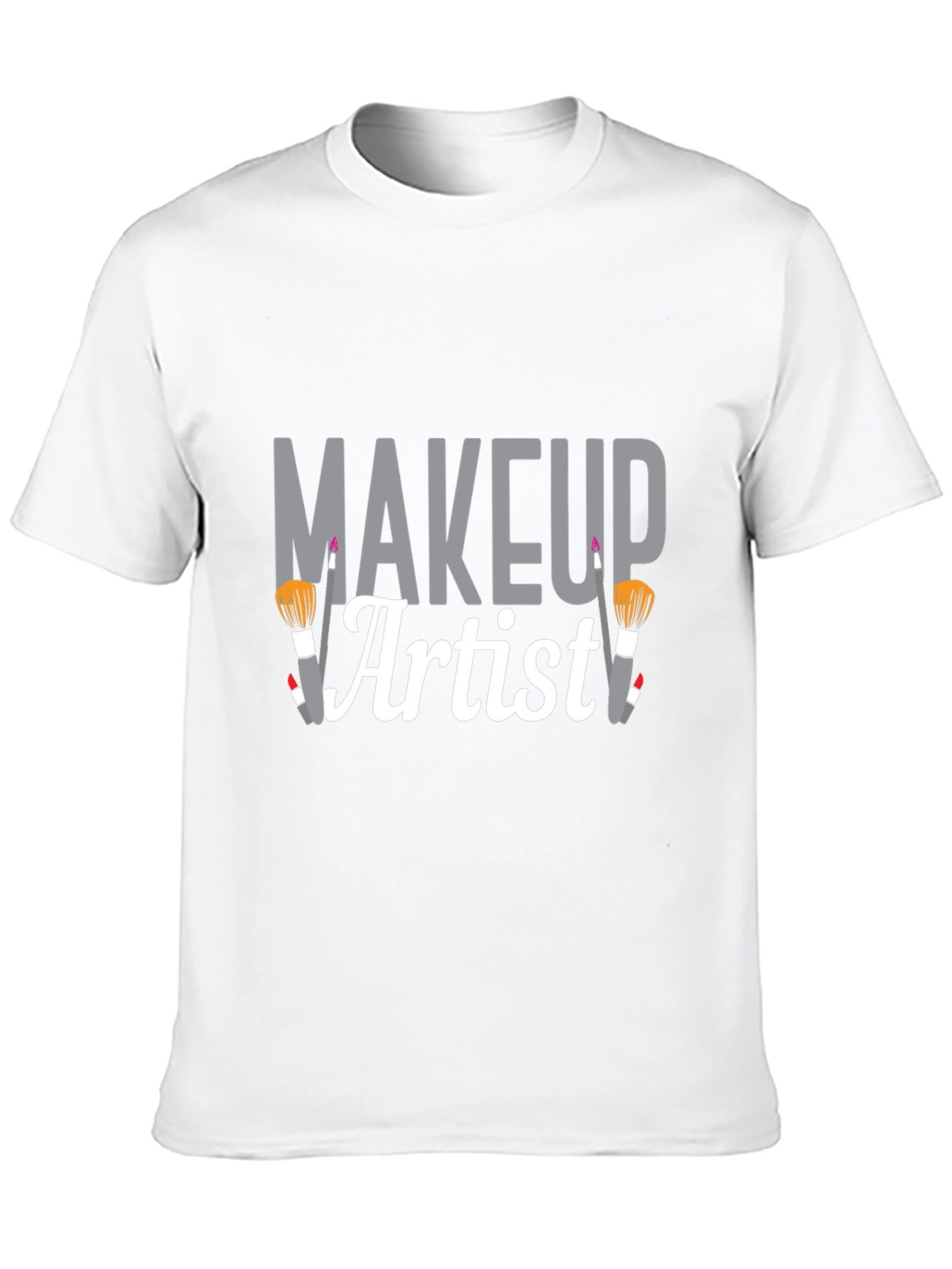 Black Makeup Artist Graphic Tee - Black Cotton T-Shirt view 10