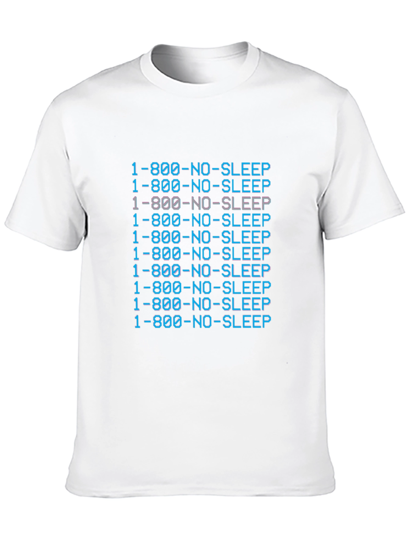 Black 1-800-NO-SLEEP Black Graphic Tee view 10