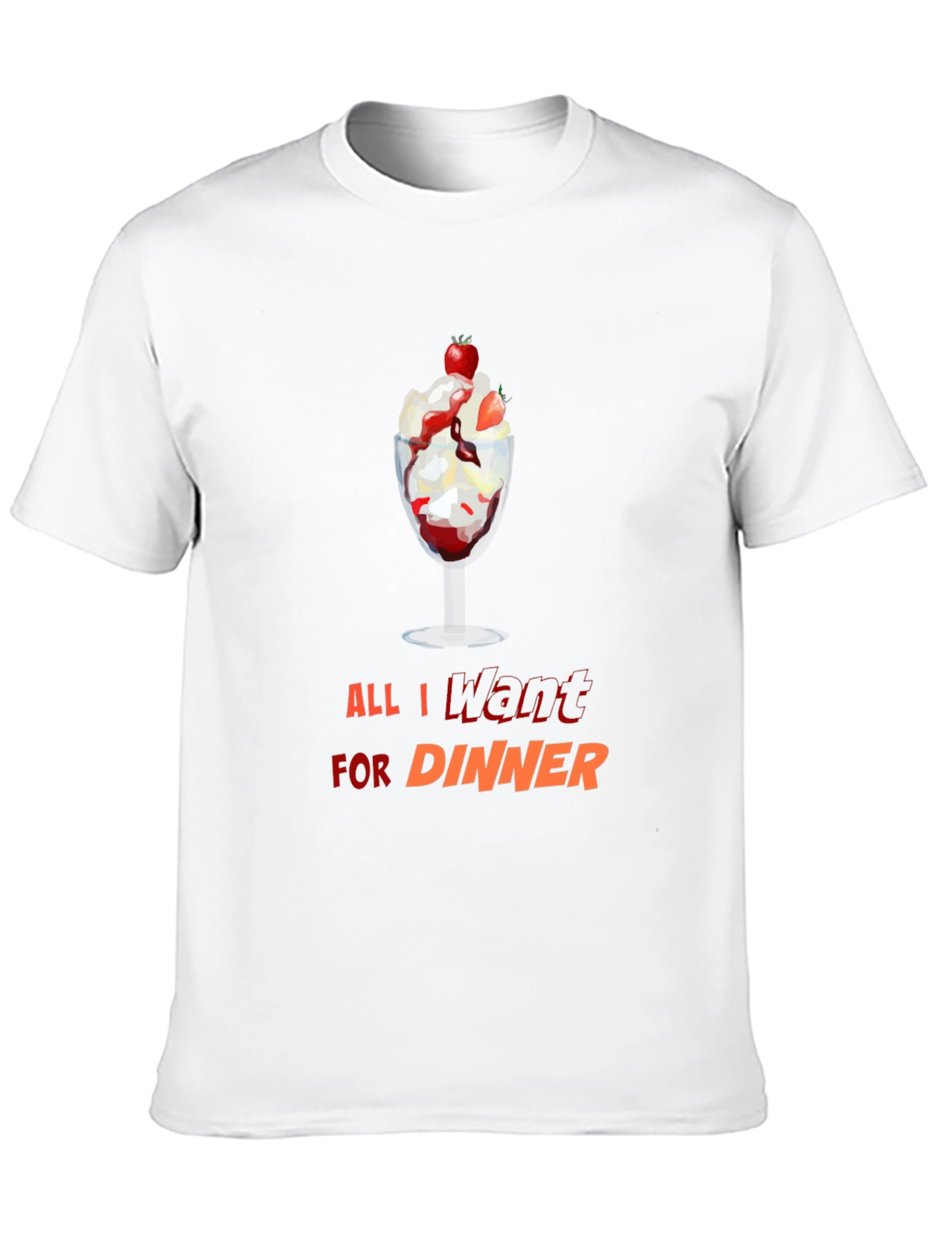 Black Dessert Lover T-Shirt - All I Want For Dinner view 10