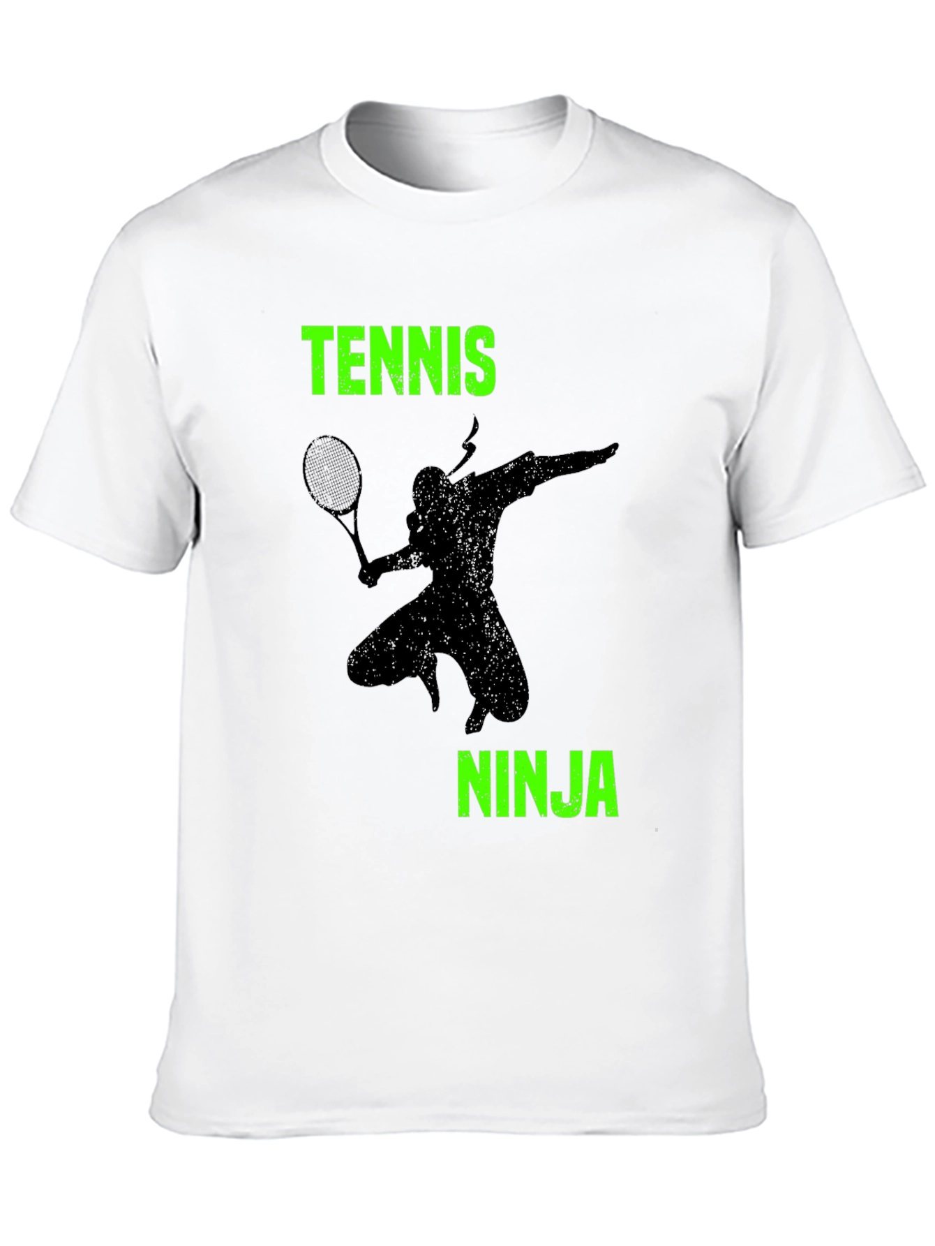Black Tennis Ninja T-Shirt: Stealth Ace Style view 10