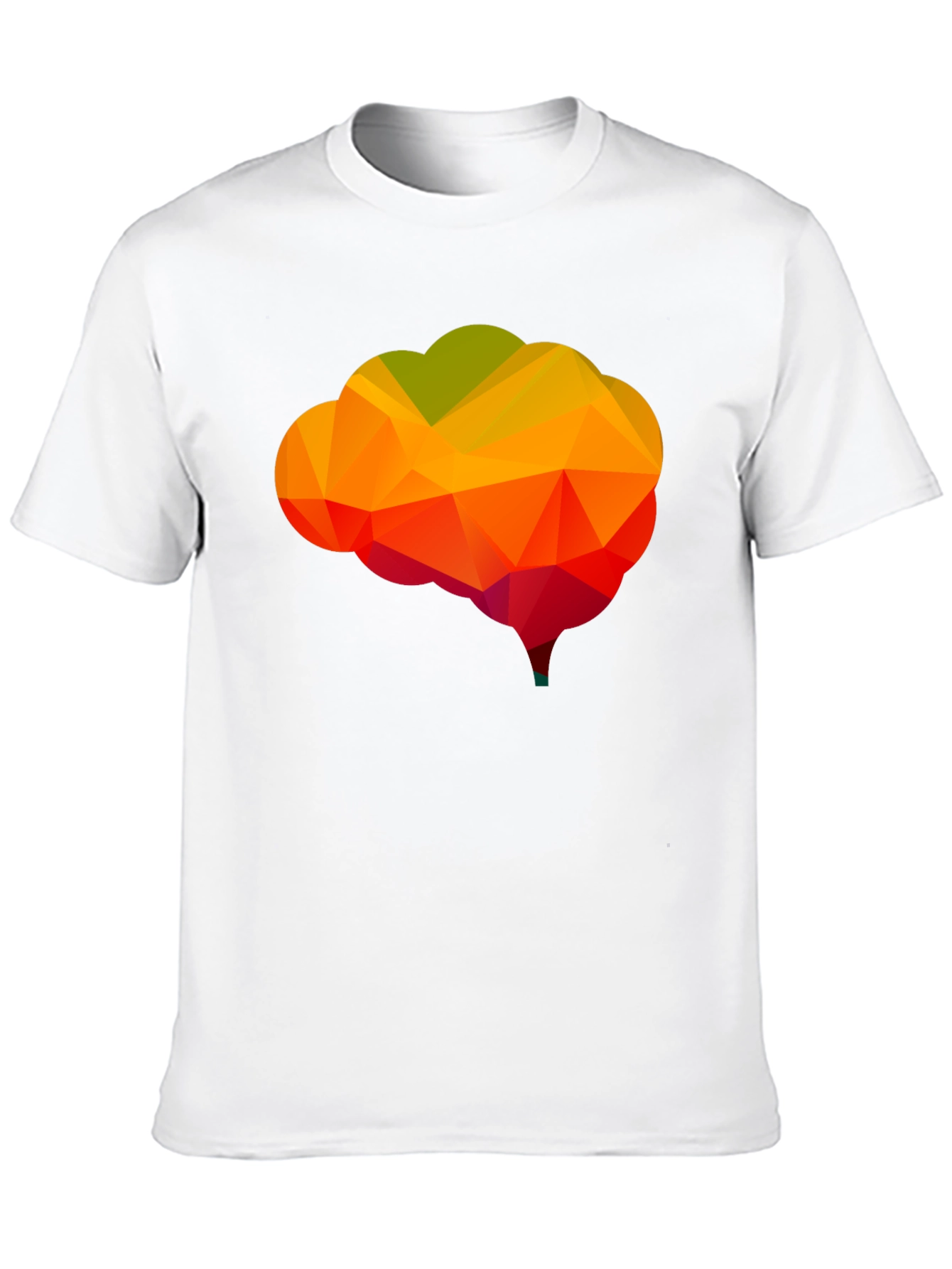 Black Geometric Brain Graphic Tee - Black Cotton Shirt view 10