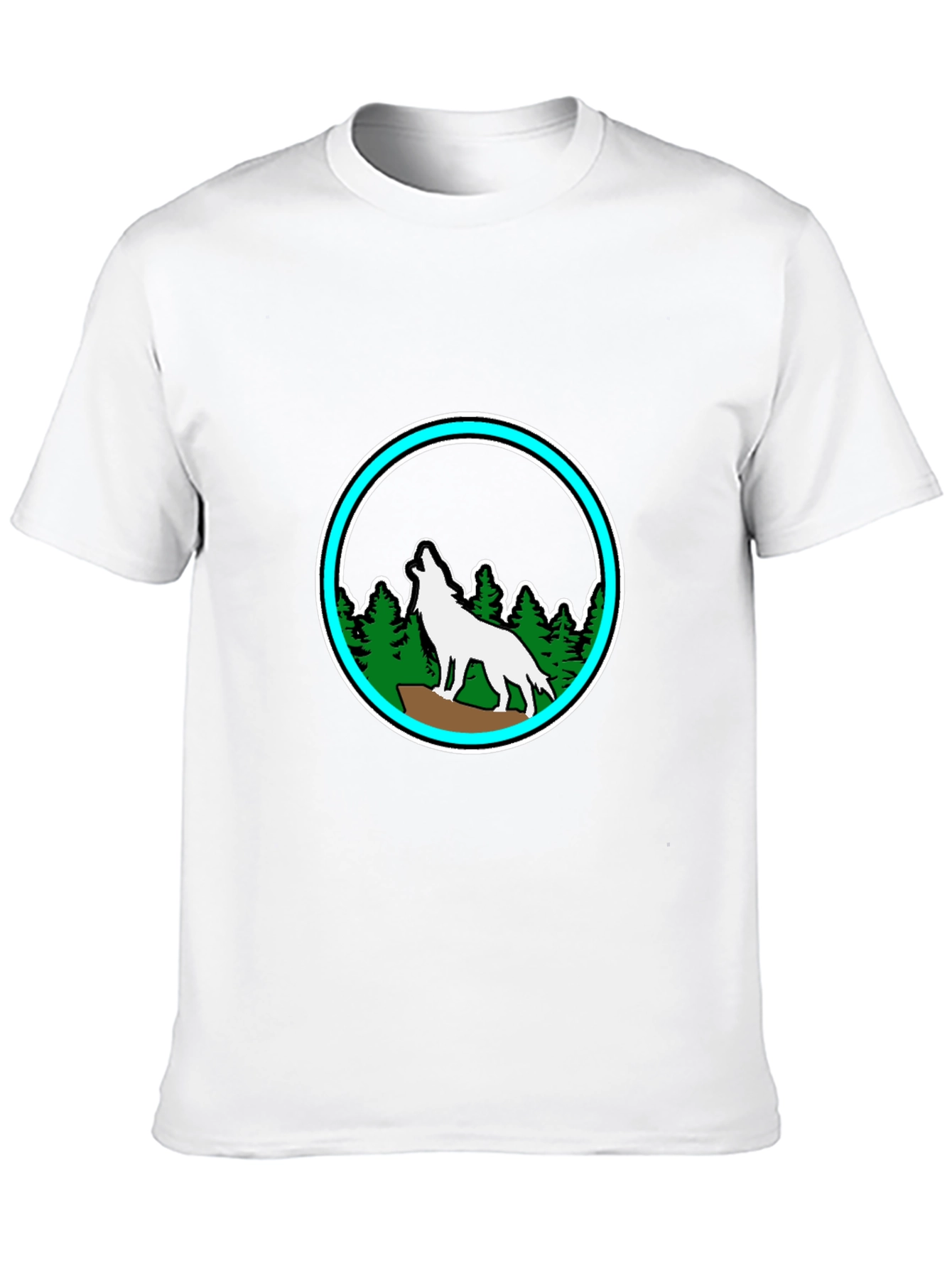 Black Wolf Howling in the Forest Graphic Tee view 10