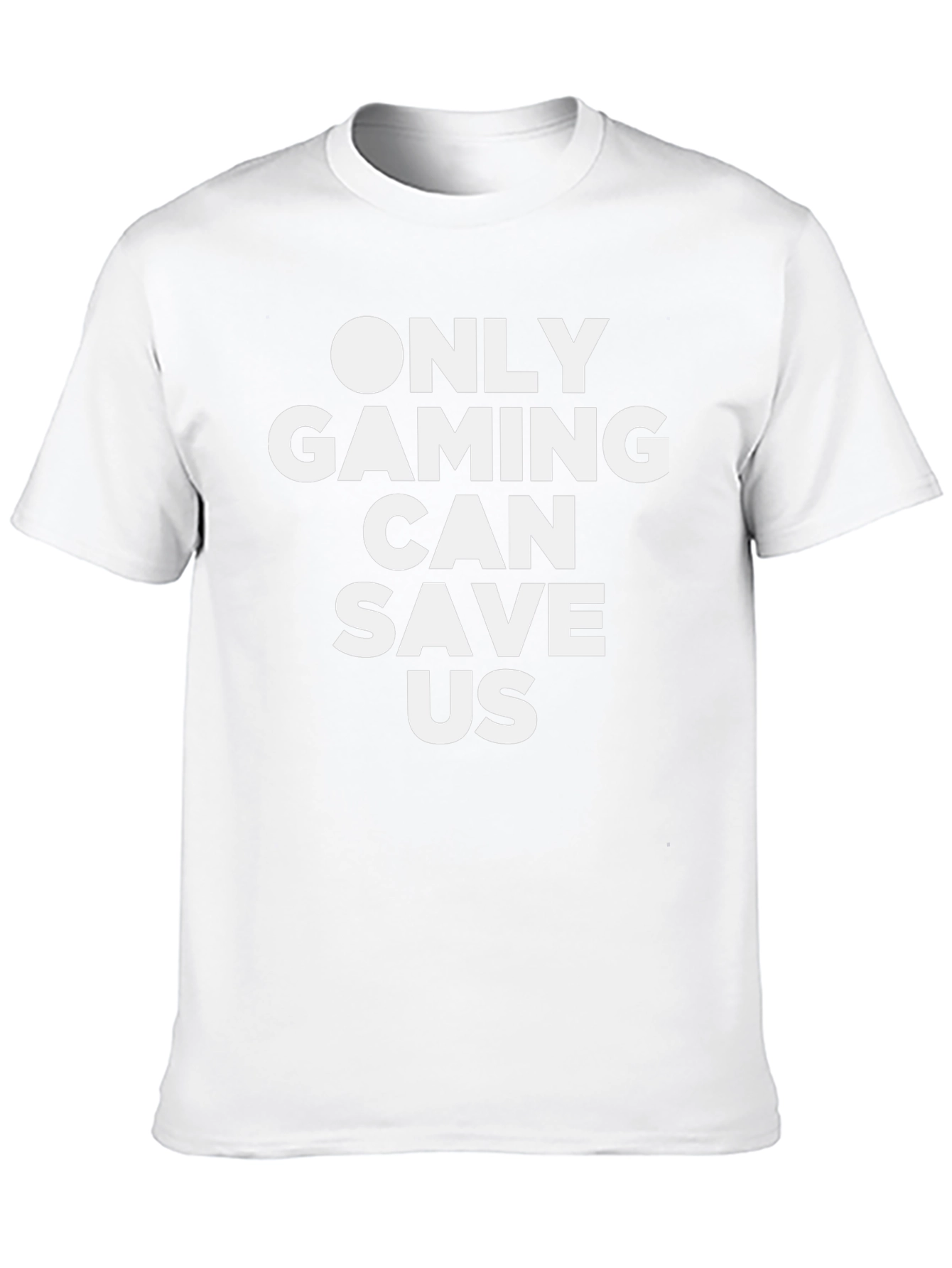 Black Only Gaming Can Save Us Black T-Shirt view 10
