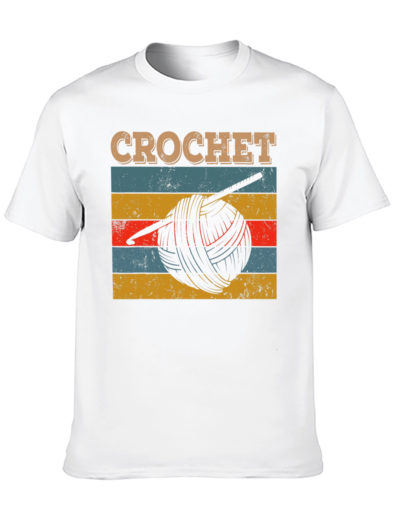 Black Vintage Crochet T-Shirt - Yarn and Hook Design view 10