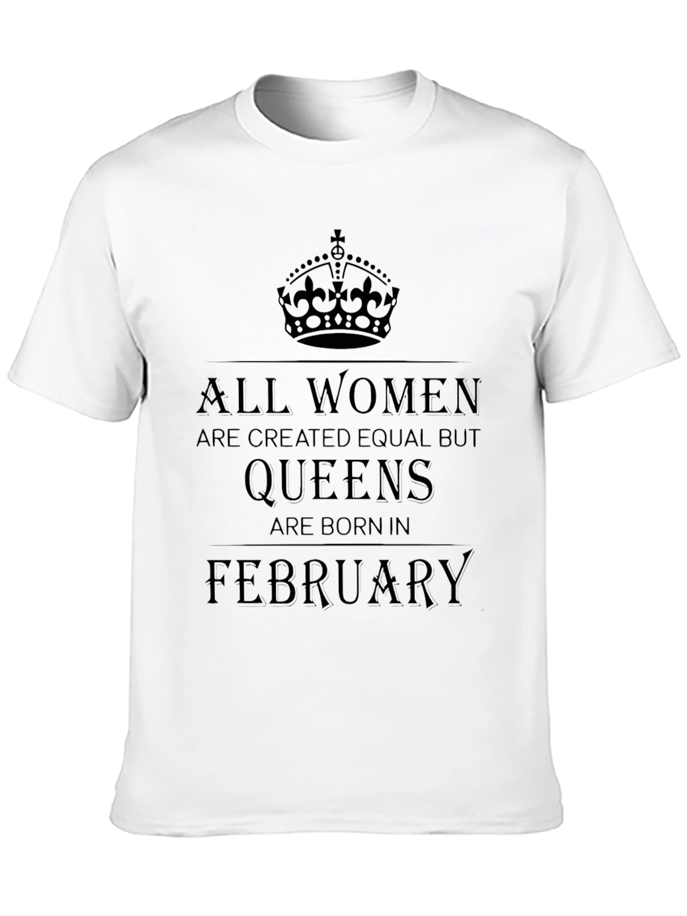 Black Queens Born in February T-Shirt - Black view 10