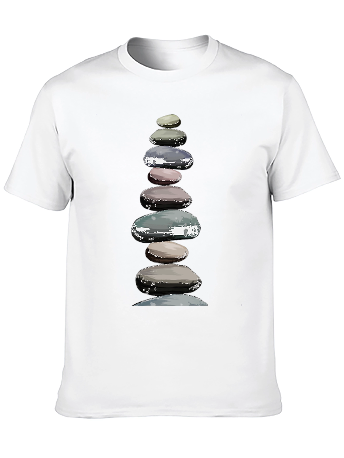 Black Zen Stone Stack Graphic T-Shirt view 10